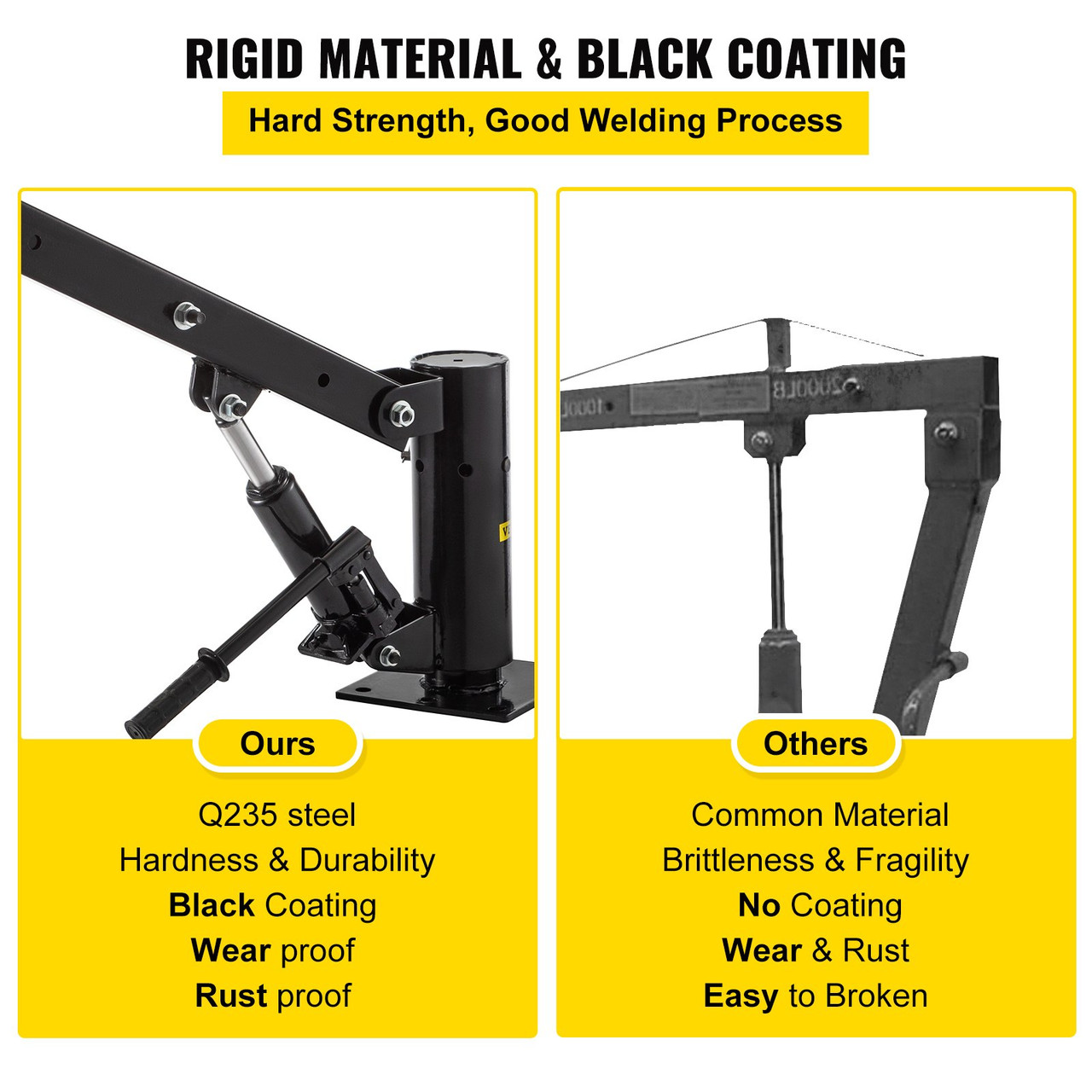 Davit Crane 1000lbs Pickup Truck Crane 360Ã¸Swivel Design, Hydraulic Crane Hoist Telescopic Hoist Crane for Truck, Crane Hitch for Lifting Goods in Construction, Forestry, Factory, and Transport