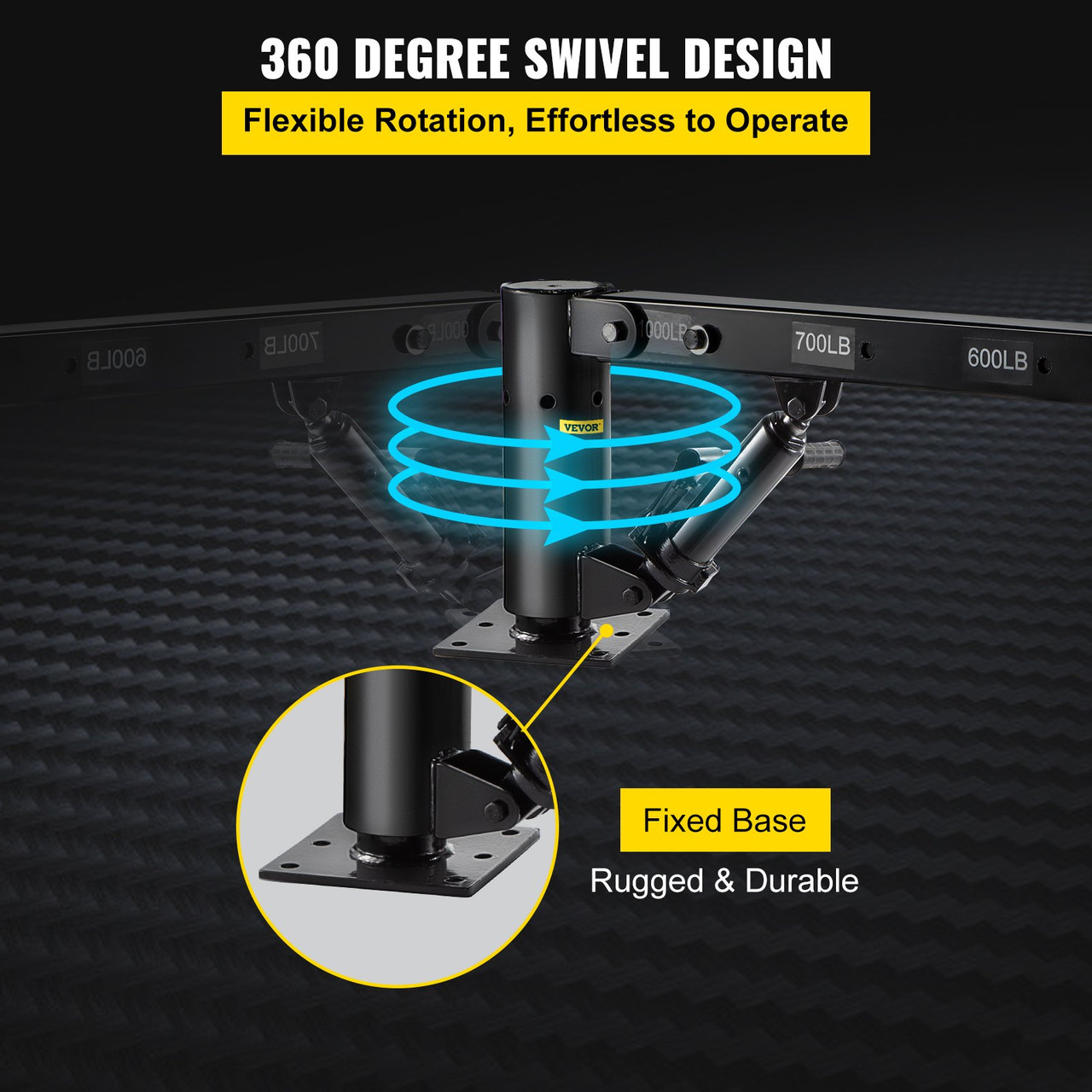 Davit Crane 1000lbs Pickup Truck Crane 360°Swivel Design, Hydraulic Crane Hoist Telescopic Hoist Crane for Truck, Crane Hitch for Lifting Goods in Construction, Forestry, Factory, and Transport