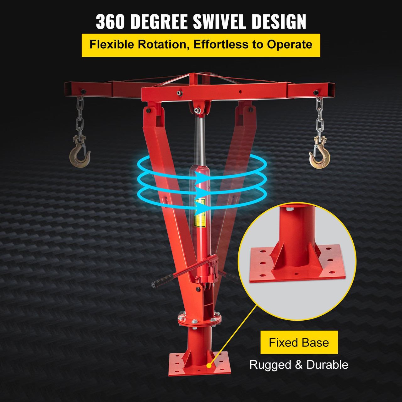Davit Crane, 2000lbs Pickup Truck Crane, 360Ã¸Swivel Design, Hydraulic Crane Hoist Telescopic Hoist Crane for Truck, Crane Hitch for Lifting Goods in Construction, Factory, and Transport