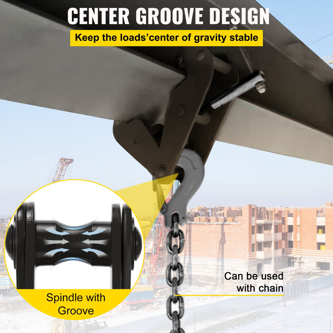 Beam Clamp I Beam Lifting Clamp 4400lbs/2tonheavy Duty Beam Hangers In Black