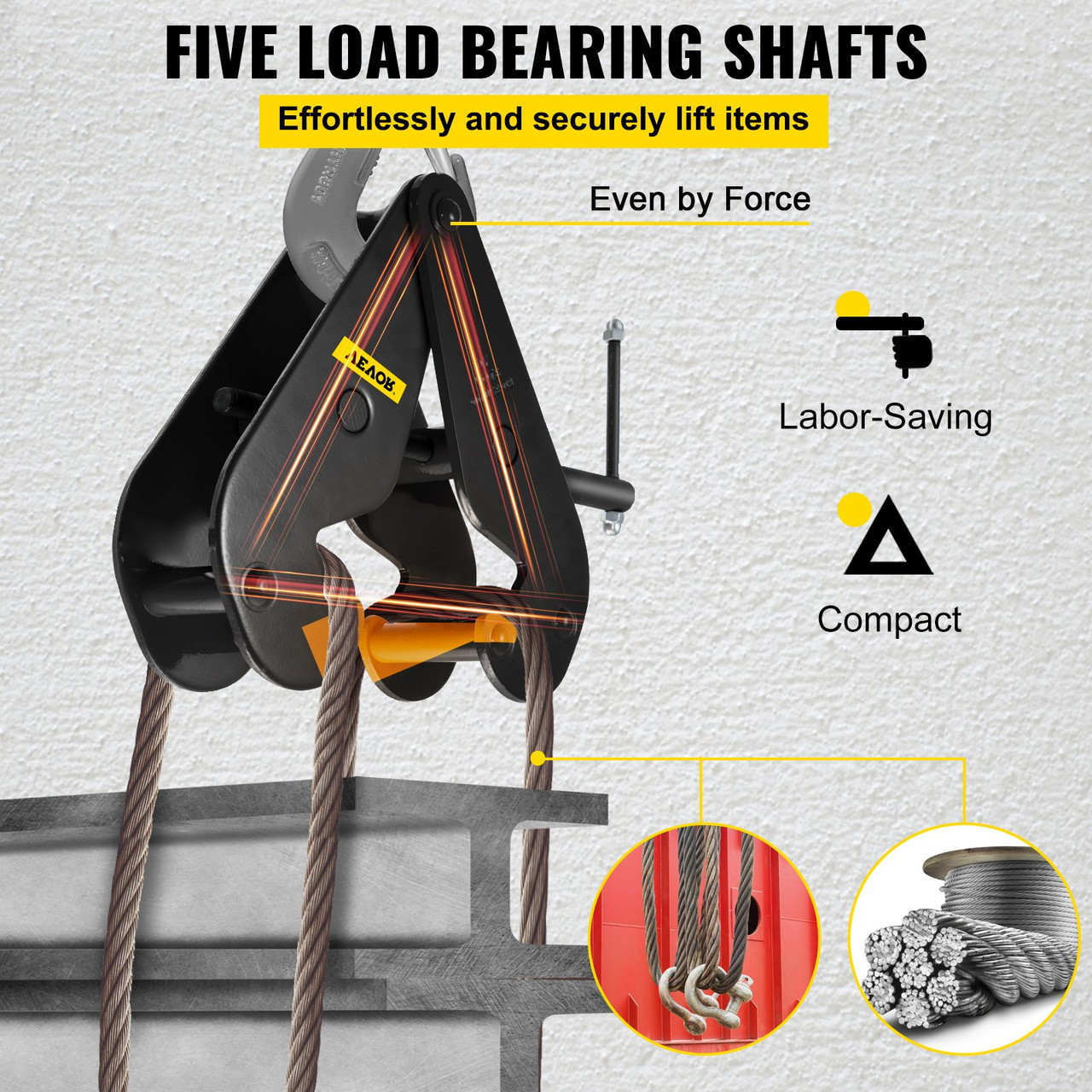 Beam Clamp I Beam Lifting Clamp 4400lbs/2tonheavy Duty Beam Hangers In Black