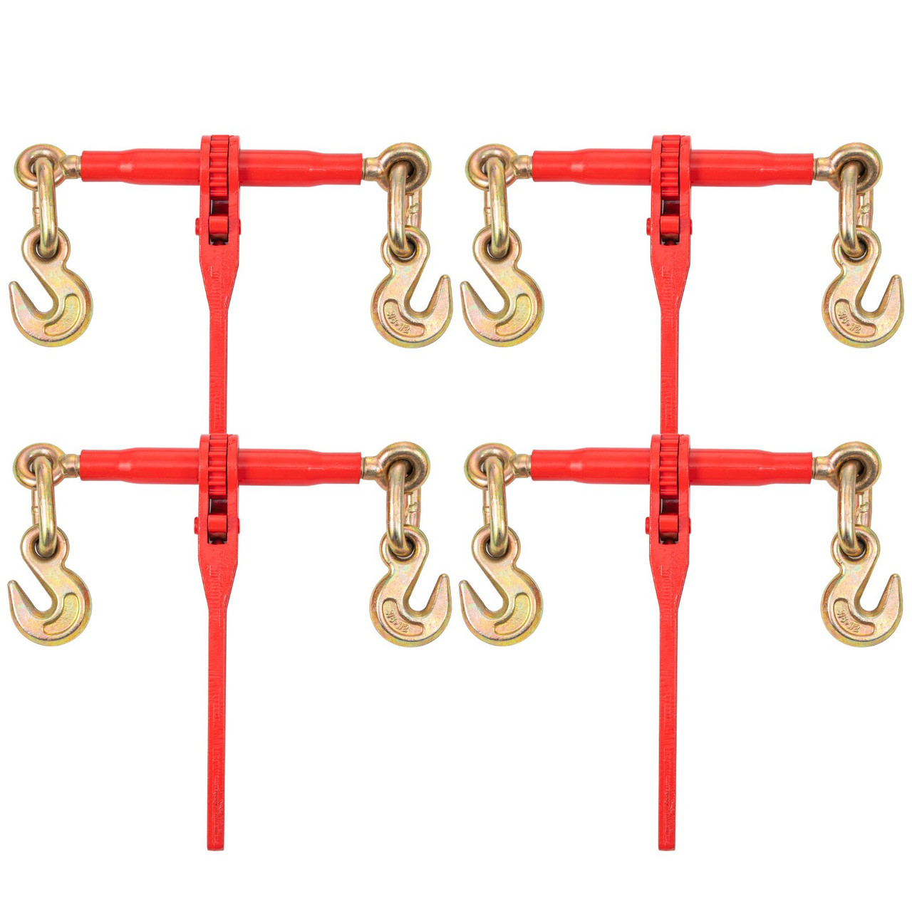 Chain Load Binder 5/16 Inch G80 Chain Binders Tie Down Heavy Cargo 4 Pack