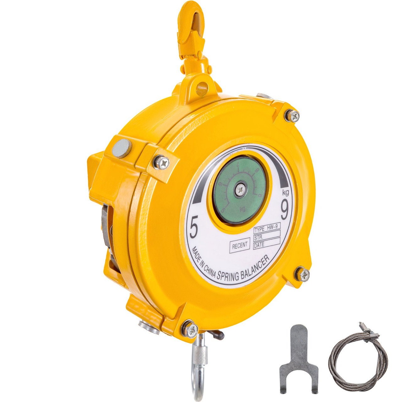 Spring Balancer Retractable Tool Holder 11-19lbs(5-9kg) Hanging Equipment Yellow