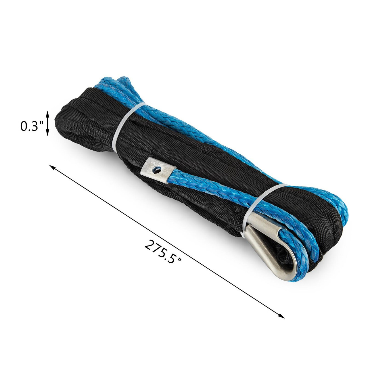 Blue 12700LBS Synthetic Winch Line Cable Plow Lift Rope