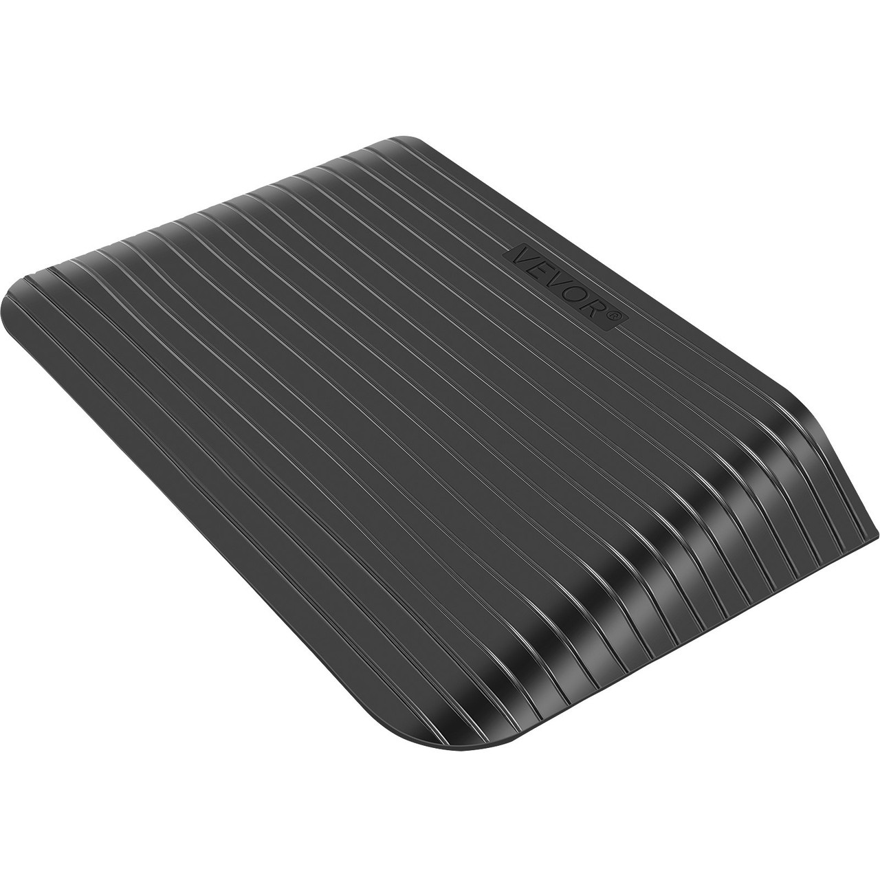 Rubber Threshold Ramp, 3.5" Rise Threshold Ramp Doorway, Recycled Rubber Power Threshold Ramp Rated 2200Lbs Load Capacity, Non-Slip Surface Rubber Solid Threshold Ramp for Wheelchair and Scooter