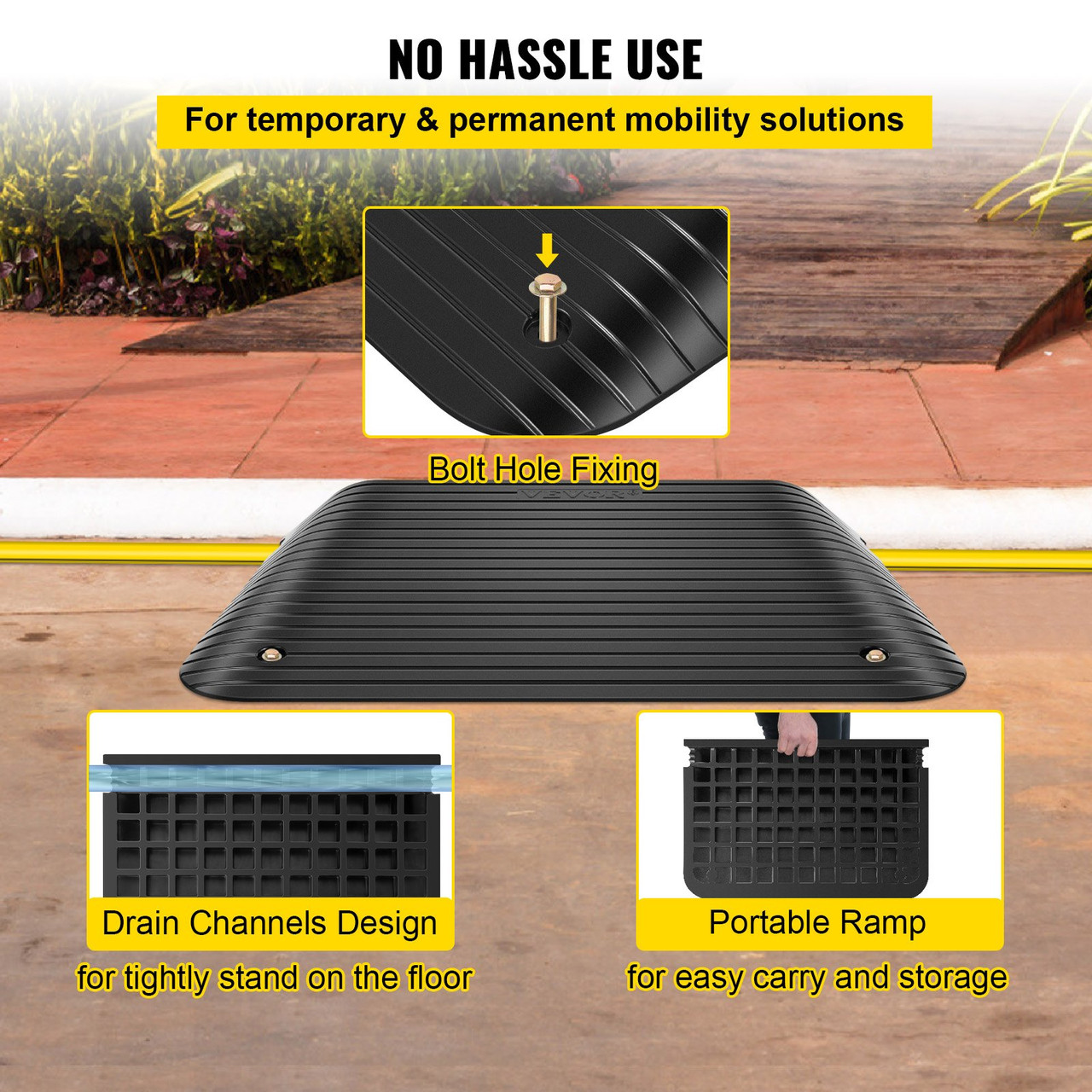 Rubber Kerb Ramp Rubber Threshold
Ramp 4" Rise for Wheelchair Access Ramp