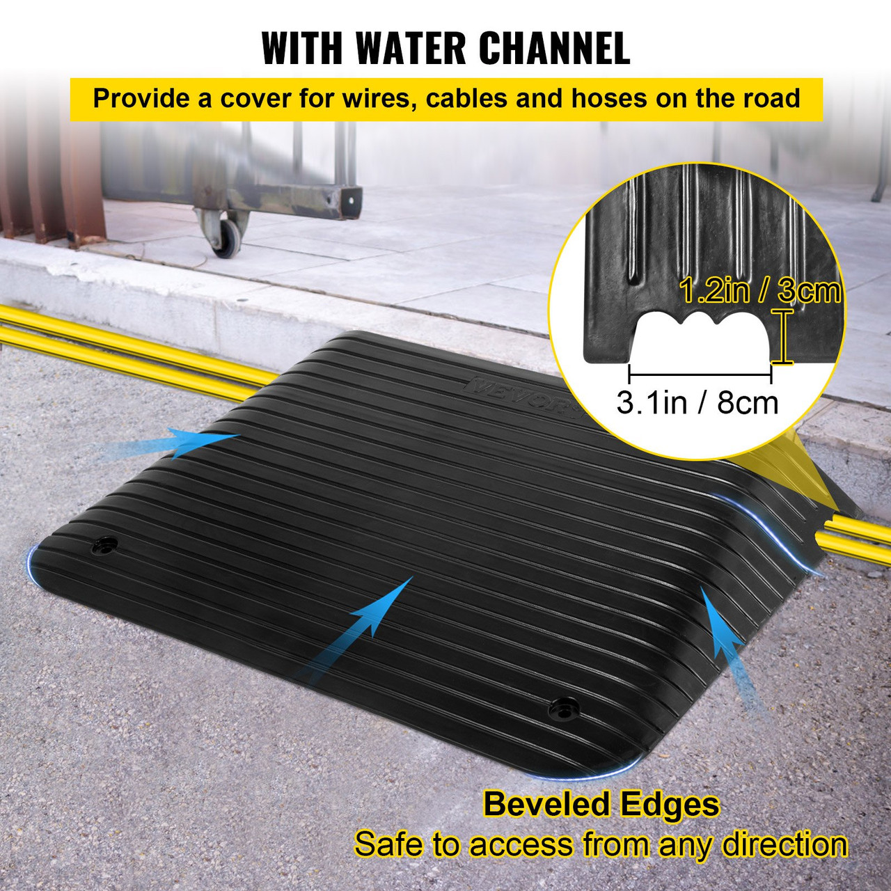 Rubber Kerb Ramp Rubber Threshold
Ramp 4" Rise for Wheelchair Access Ramp