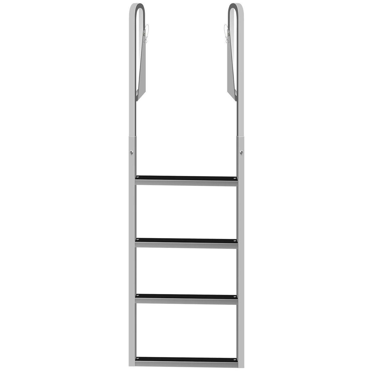 Aluminum Dock Ladder, Boat Dock Ladder 4 Steps Pontoon Ladder, Dock Stairs