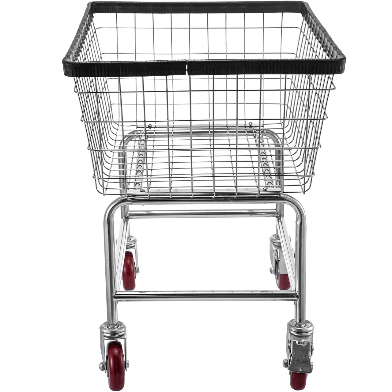 Wire Laundry Cart 2.2 Bushel, Wire Laundry Basket With Wheels 20''x15.7''x26'', Commercial Wire Laundry Basket Cart, Galvanized Steel Frame with 5'' Casters, Wire Basket Cart for Laundry