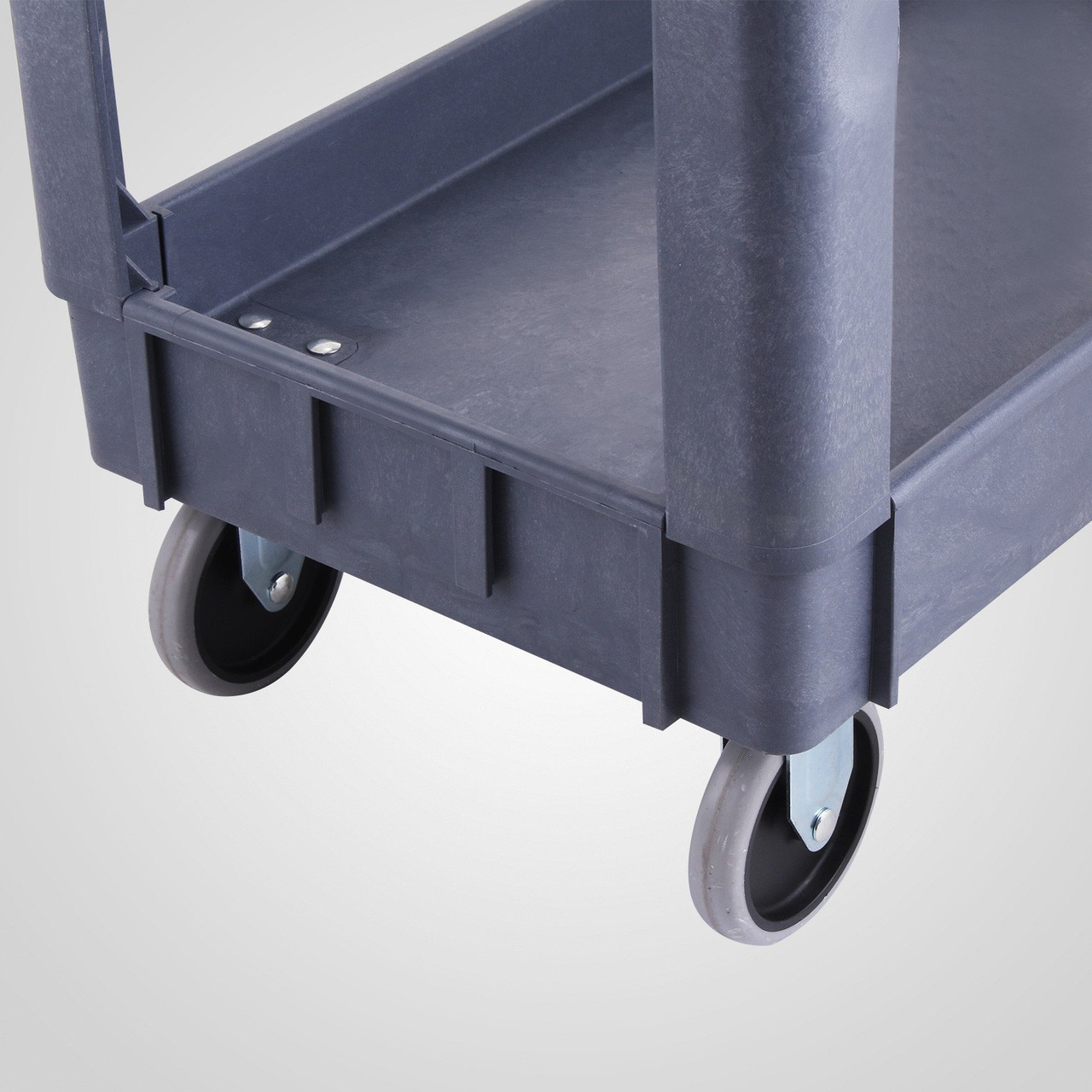 PUC174033-2 Heavy-Duty Plastic Utility Cart 2 Shelves 33" Width