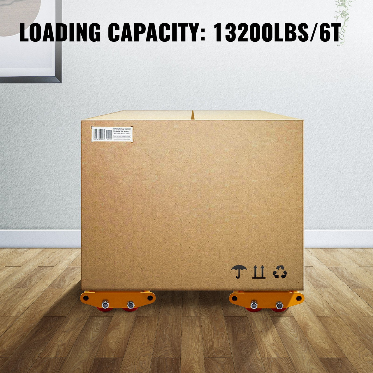 4pcs Machinery Mover, 6T Machinery Skate Dolly, 13200lbs Machinery Moving Skate, Machinery Mover Skate w/ 360Ã¸ Rotation Cap and 4 Rollers, Heavy Duty Industrial Moving Equipment, Yellow