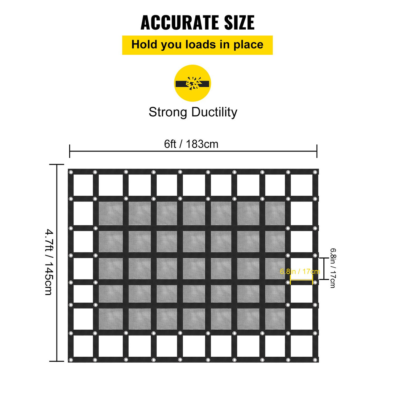 Safety Web Cargo Net with Mesh