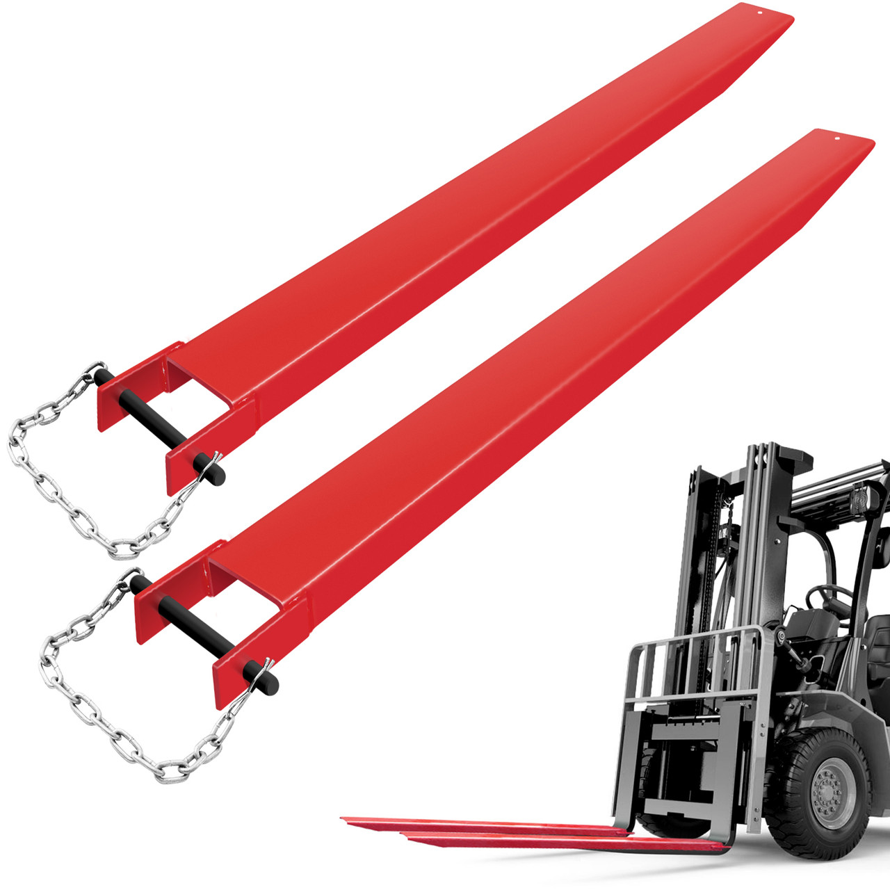 84x4'' Forklift Pallet Fork Extensions Pair Steel Great Lift Truck