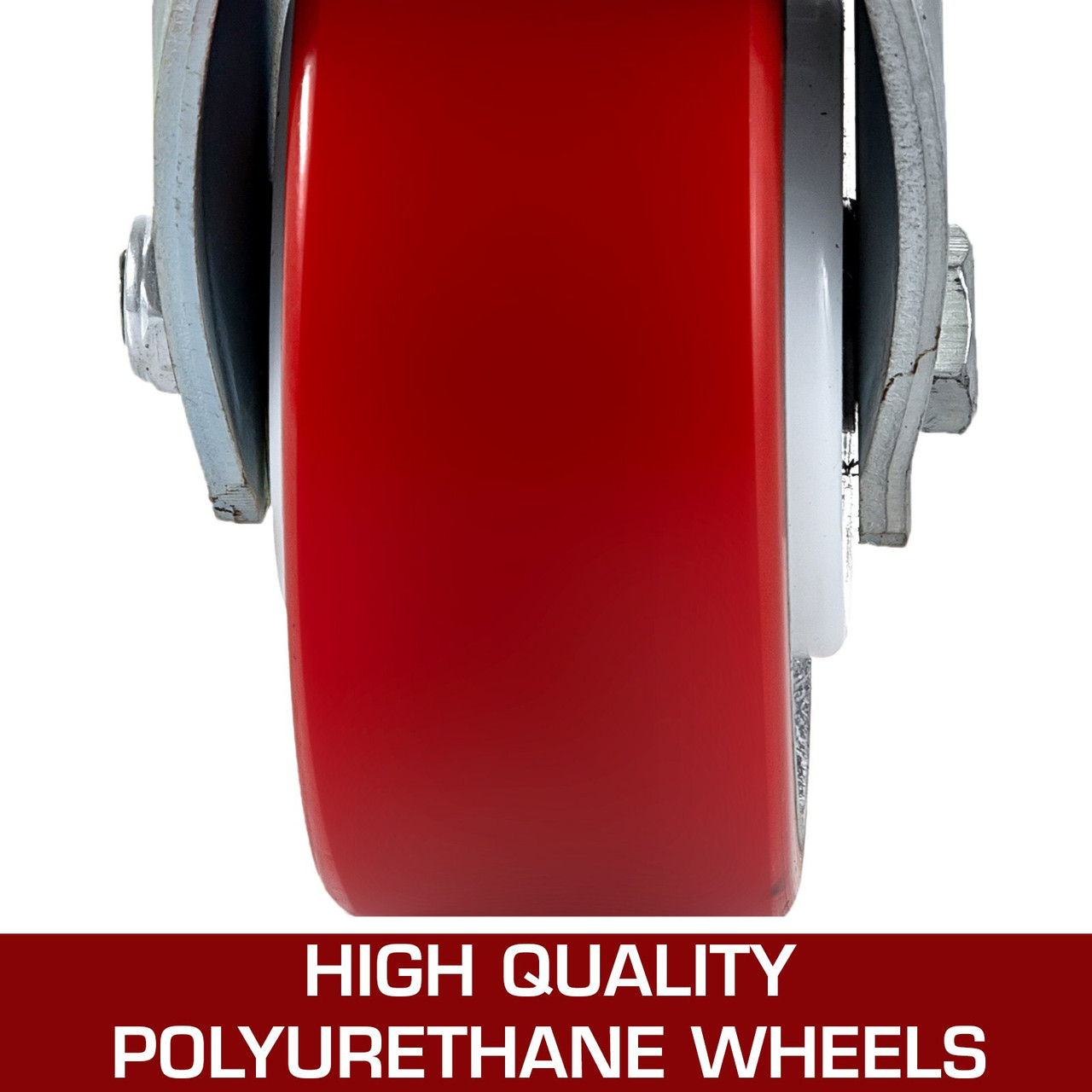 6" X 2" Polyurethane Casters 2 Rigi 2 Swivel No Marking Flexibly 360Ã¸swivel