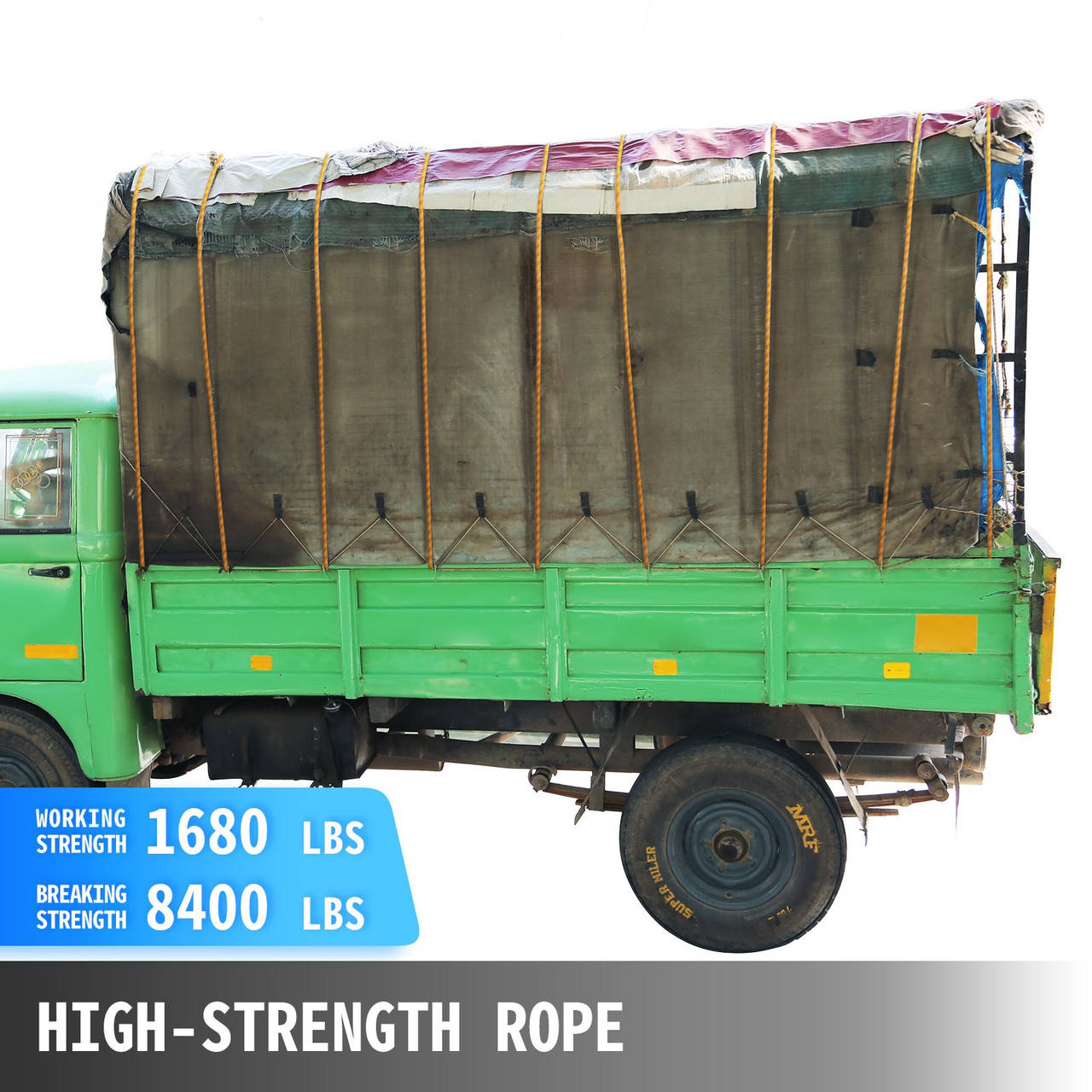 7/16" Braid Rope Polyester Rope Rigging Rope 200ft 400kg/880lb Dacron Rope High Strength