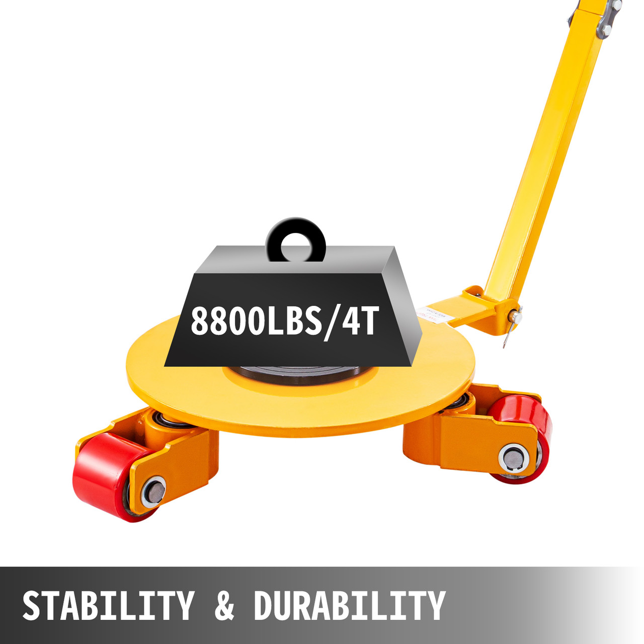 Machinery Mover Machine Moving Skates 8800lbs/4t, Machinery Skate Roller, W/ Rod