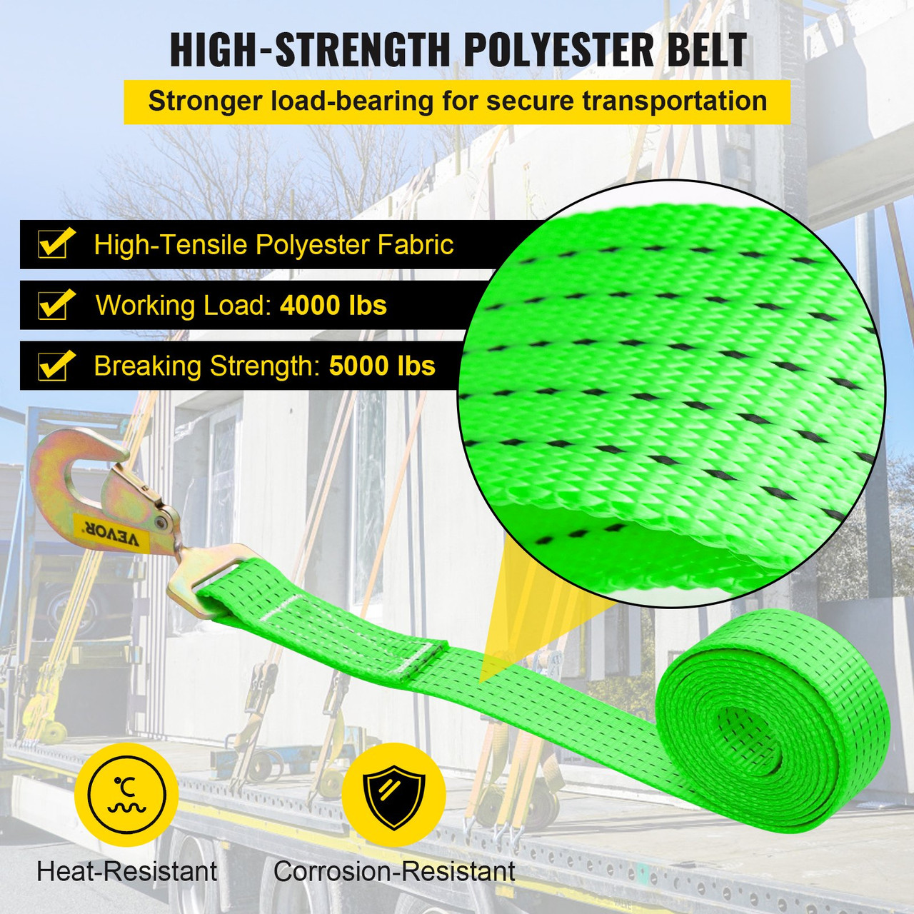 Ratchet Tie Down Strap Ratchet Strap 15.6 Ft 2 In Green 12pcs Fastening