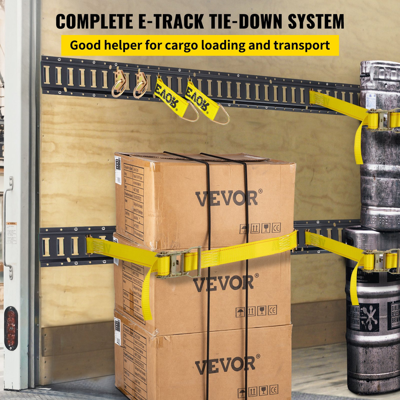 E Track Tie Down Rail Kit 30PCs 5' E Track Rails Enclosed Cargo Trailer