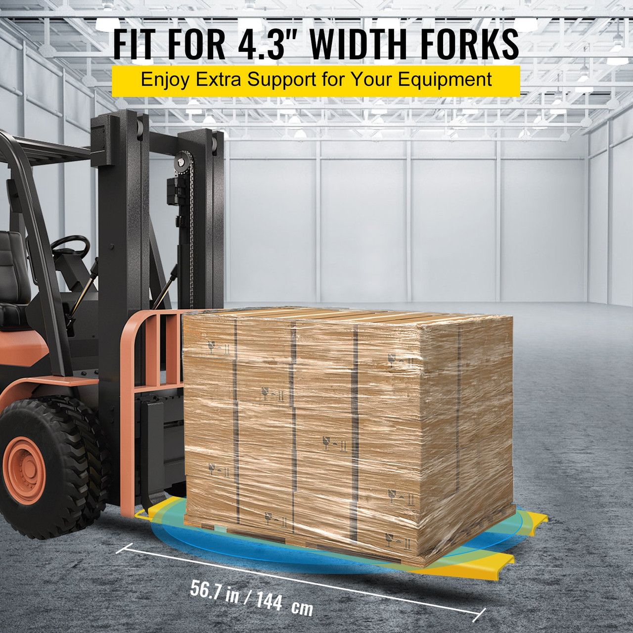 60''x5'' Fork Extensions Pallet Forklift Extensions Truck Loaders