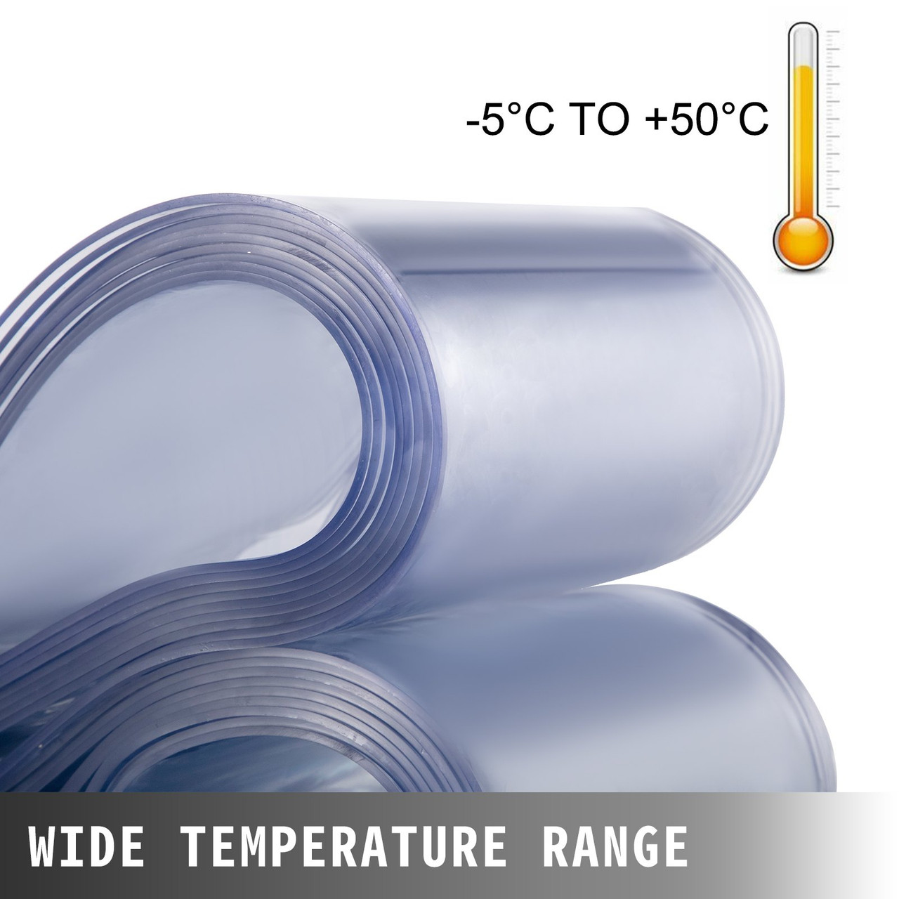 24PCS PVC Strip Curtain 96in (8 ft) Width x 84in (7 ft) Height, Vinyl Door Strips Strips 2mm Thickness, Plastic Door Curtain with 5cm Overlap, for Freezer Doors Warehouse Doors