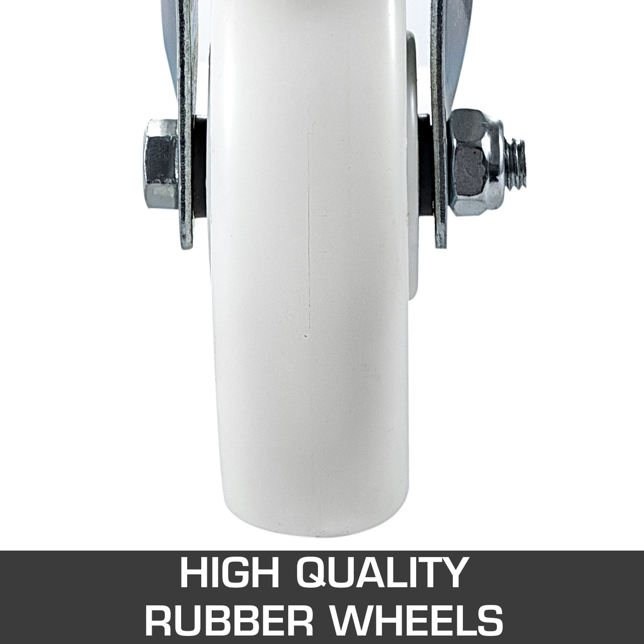 4 Pack 5" Heavy Duty Scaffolding PP Swivel Caster With Dual Locking 260LBS Capacity Per Wheel