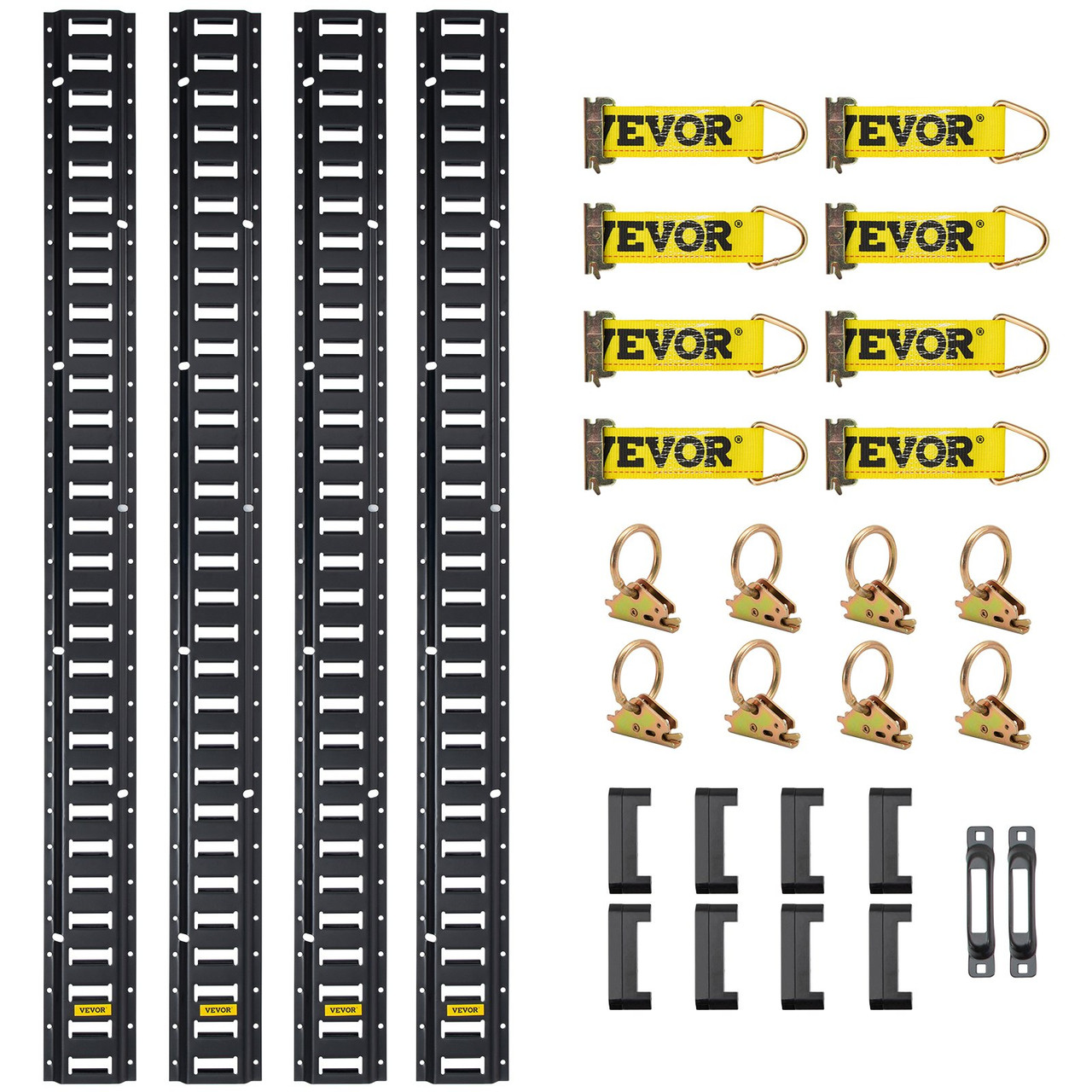 E Track Tie Down Rail Kit 30PCs 8' E Track Rails Enclosed Cargo Trailer
