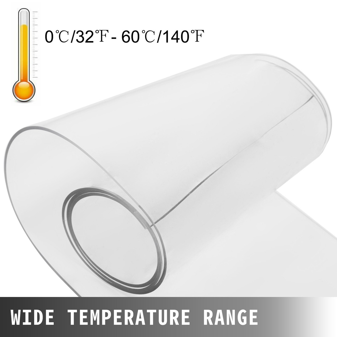 Clear PVC Plastic Strip PVC Strip Curtain Door Industrial Home 2.5m*150mm*2mm