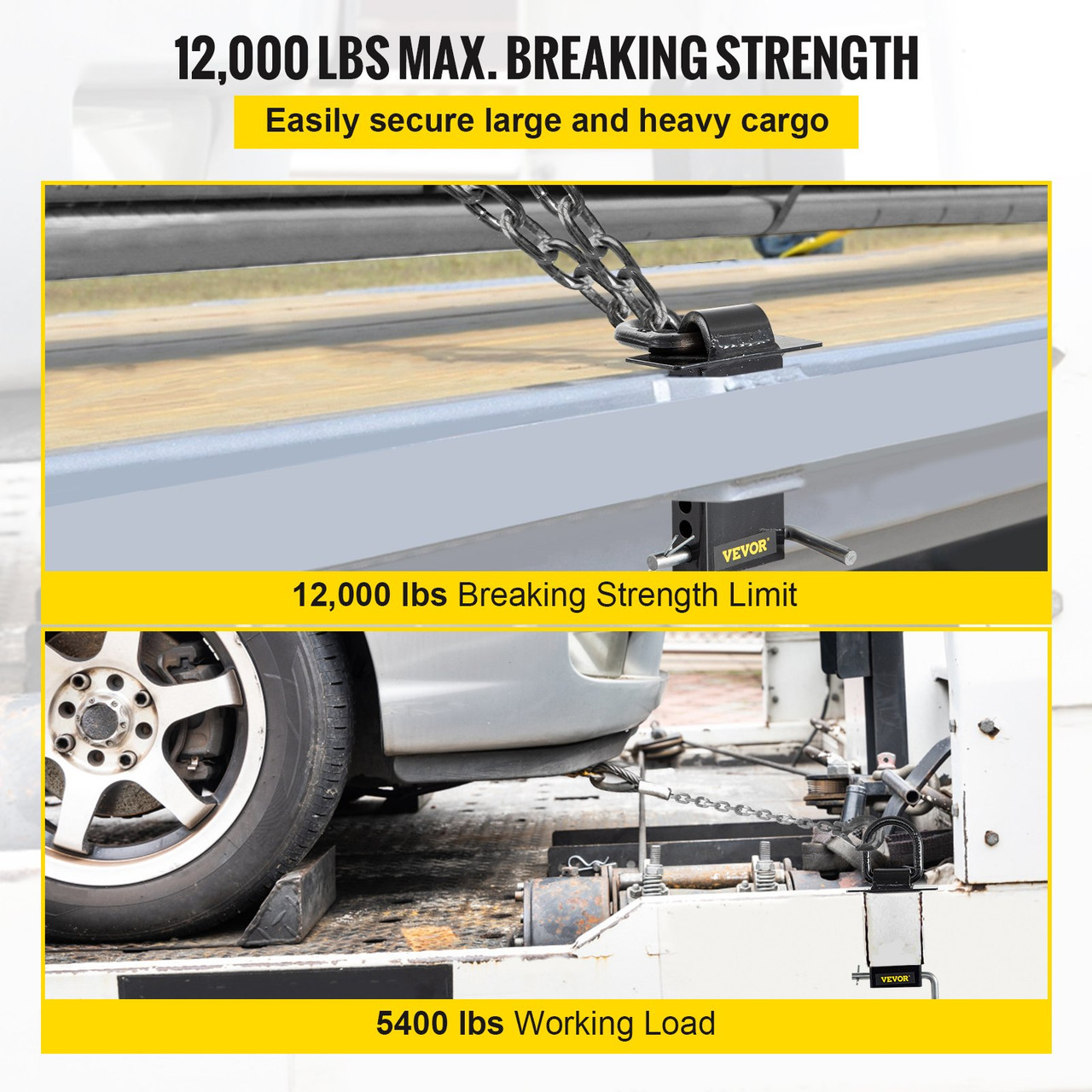 Stake Pocket D Ring 8 Pack 12000 lbs Removable Iron D Rings Truck Trailer