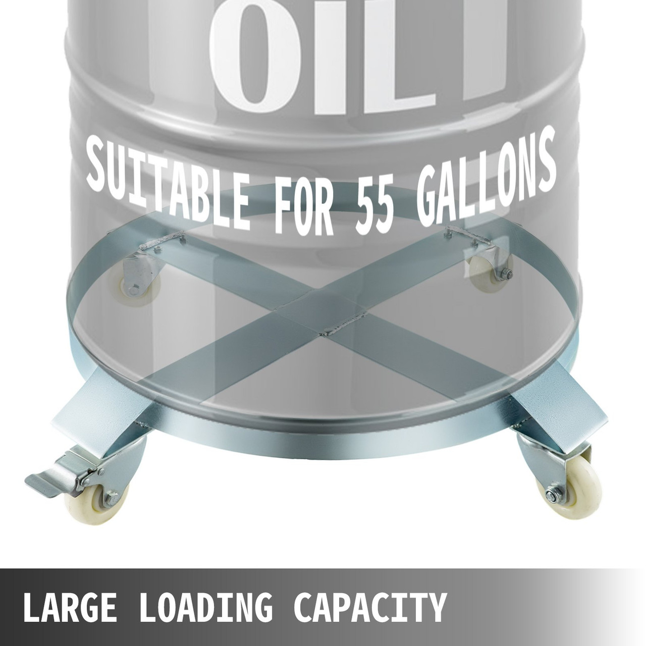 55 Gallon Drum Dolly Steel Barrel Dolly W/ 4 Wheel Drum Dolly Heavy Duty, 3-pack