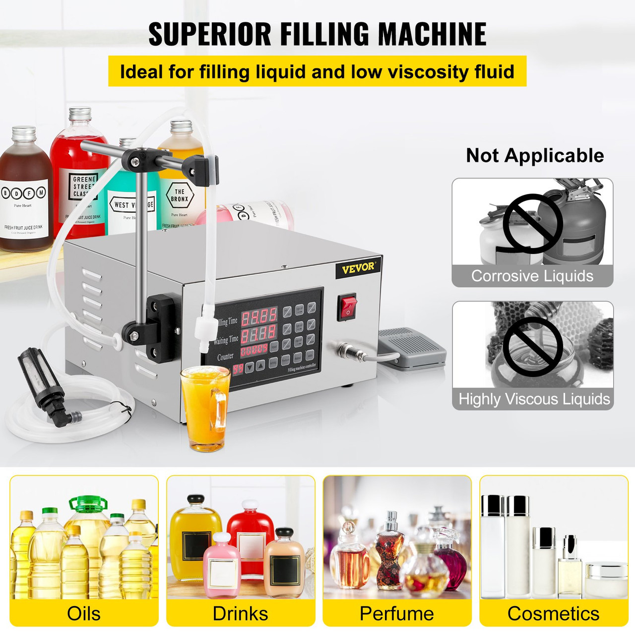 New XK-280 Automatic Quantitative Numerical Control Liquid Filling Machine 110V