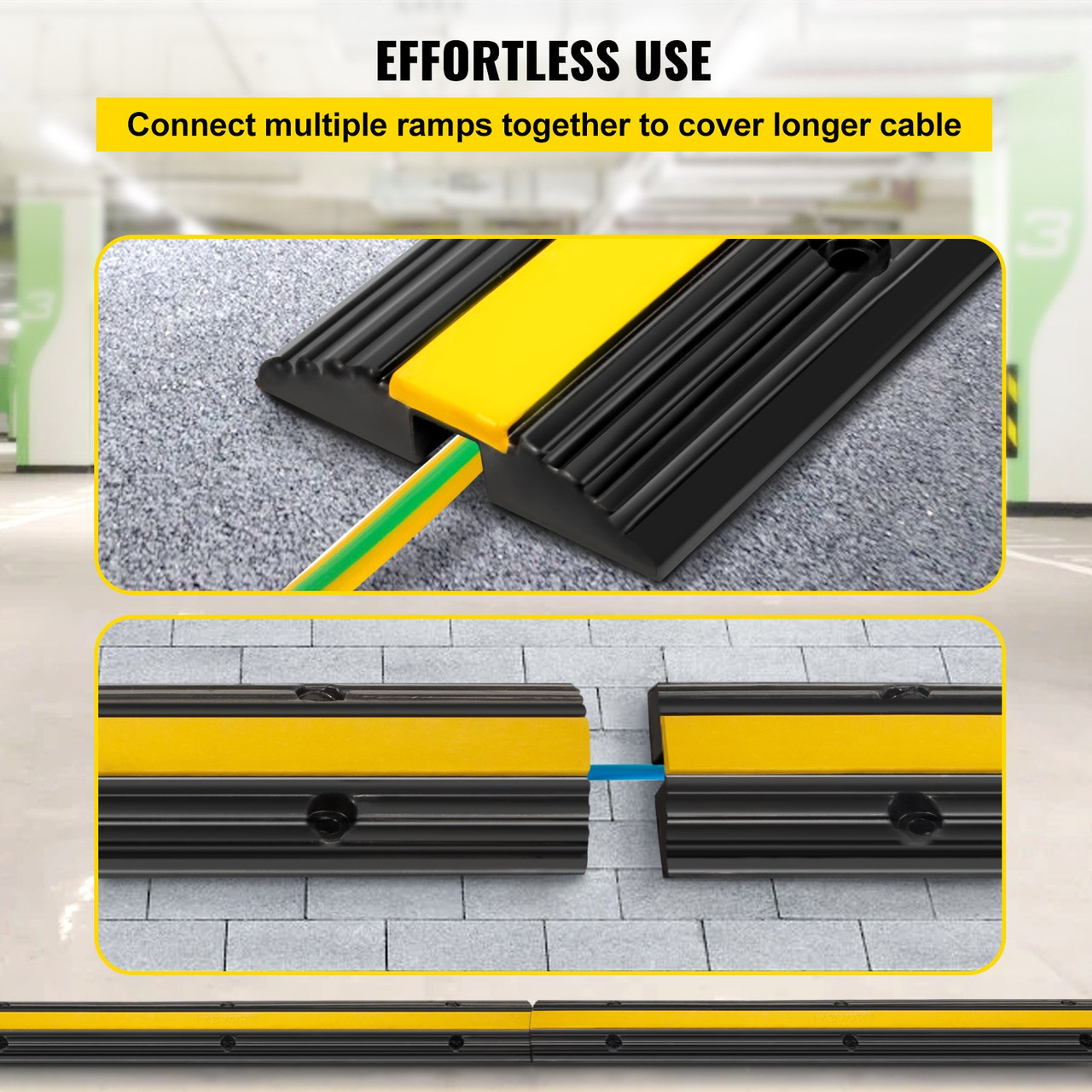4x 1-Channel Truck 39.4" x 5.9" x 1.18" Cable Bridge Cable-Protector Cable Duct Cable Protection Hose Bridge
