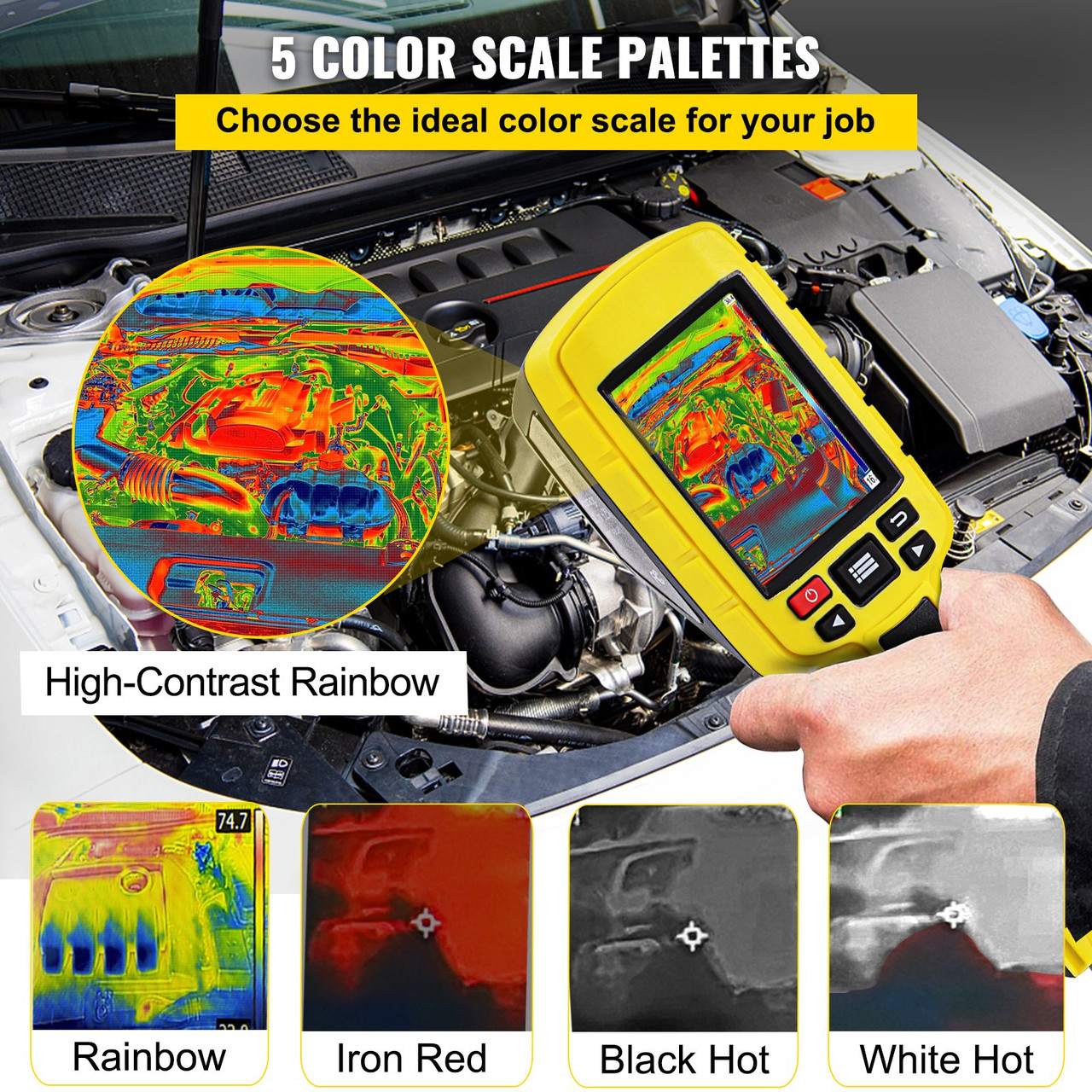 Infrared Thermal Imager Thermal Camera IR Resolution 3600 2.8" LCD Screen