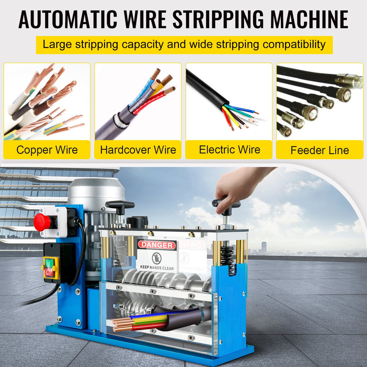 Electric Wire Stripping Machine Power Wire Stripping Machine 0.06-1.49in