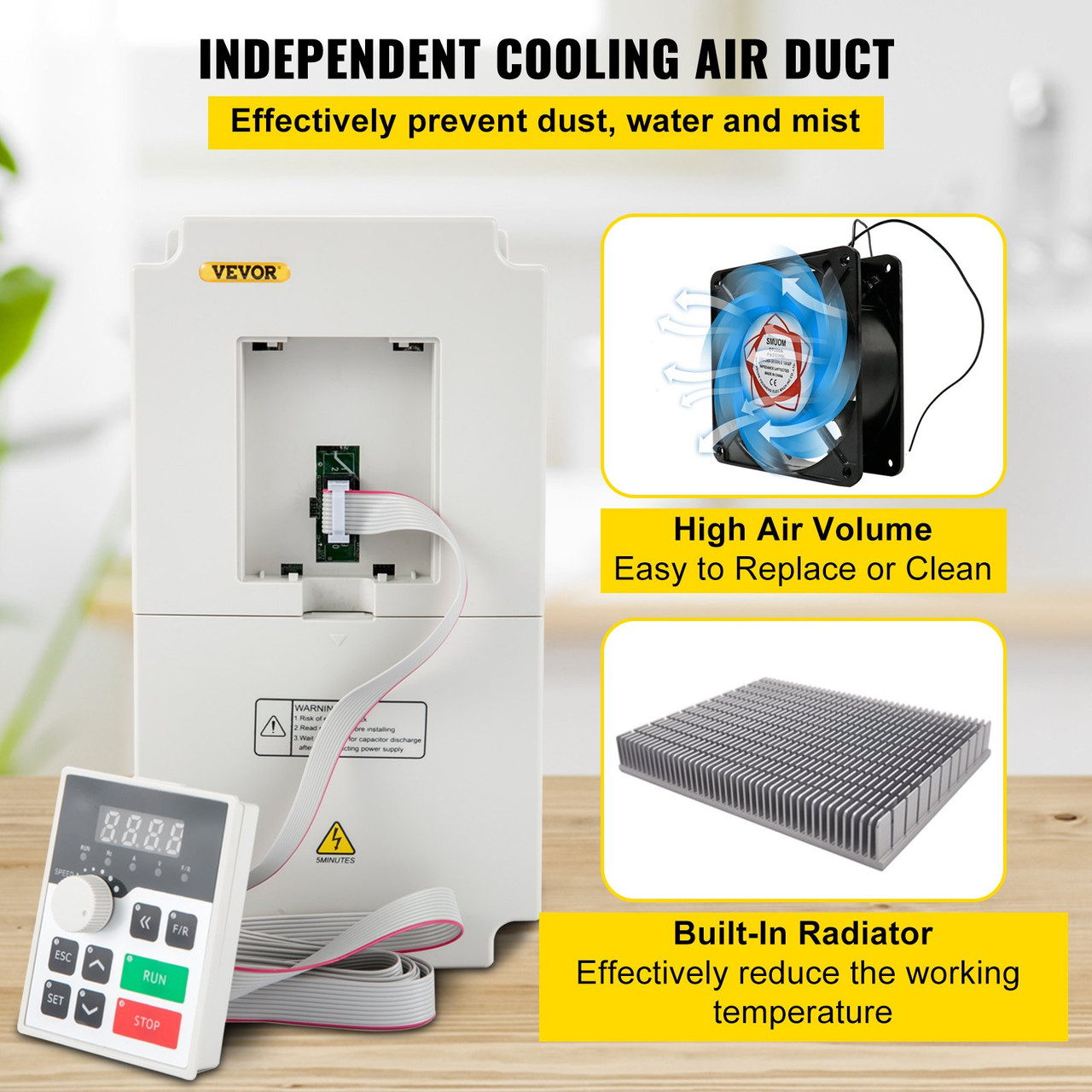 VFD 7.5KW 220V 10HP, 1 or 3 Phase Input, 3 Phase Output Variable Frequency Drive, AC 33A 0~1000HZ CNC Motor Inverter Converter for Motor Speed (RS485)