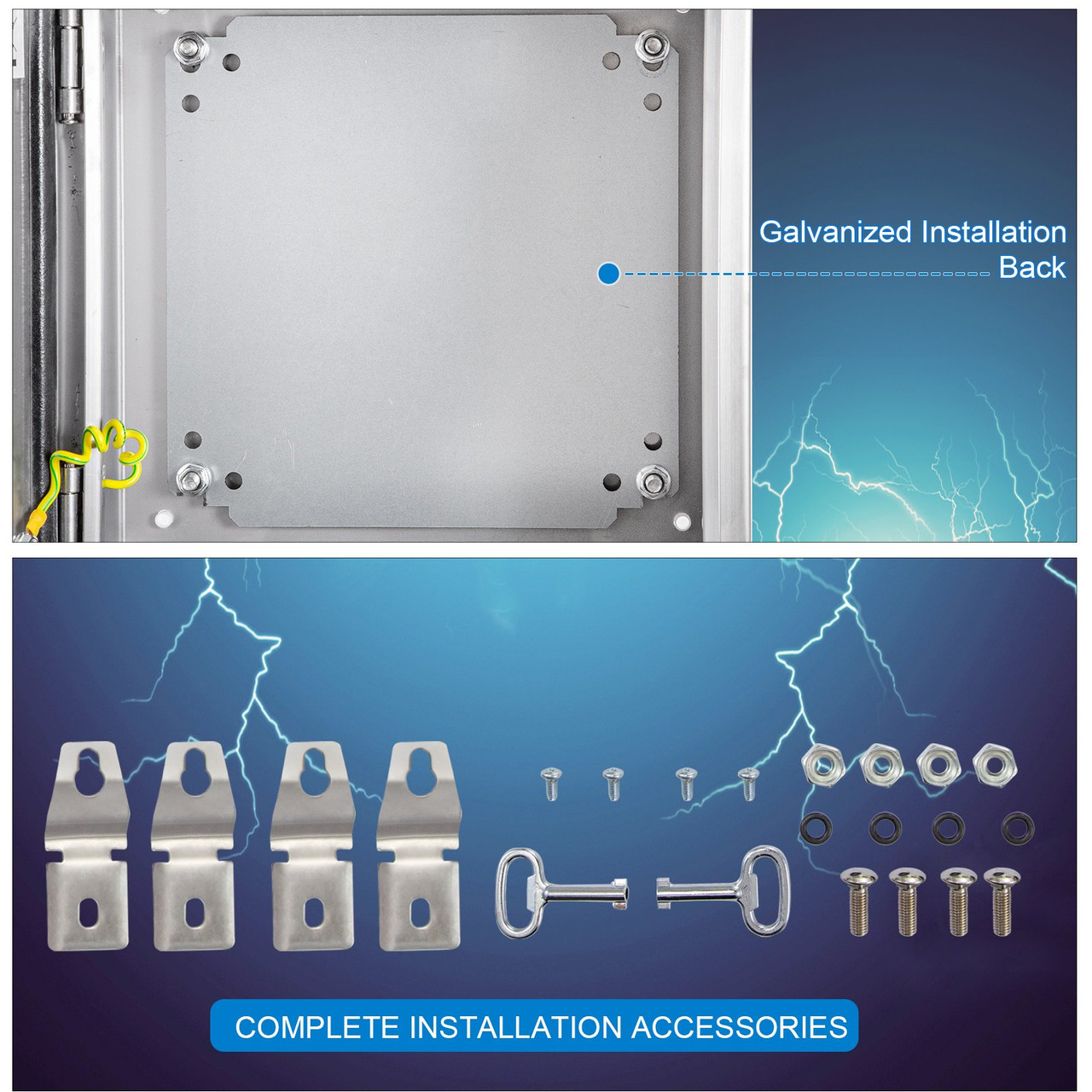 Steel Electrical Box Electrical Enclosure Box 12x12x8" Stainless Steel Box