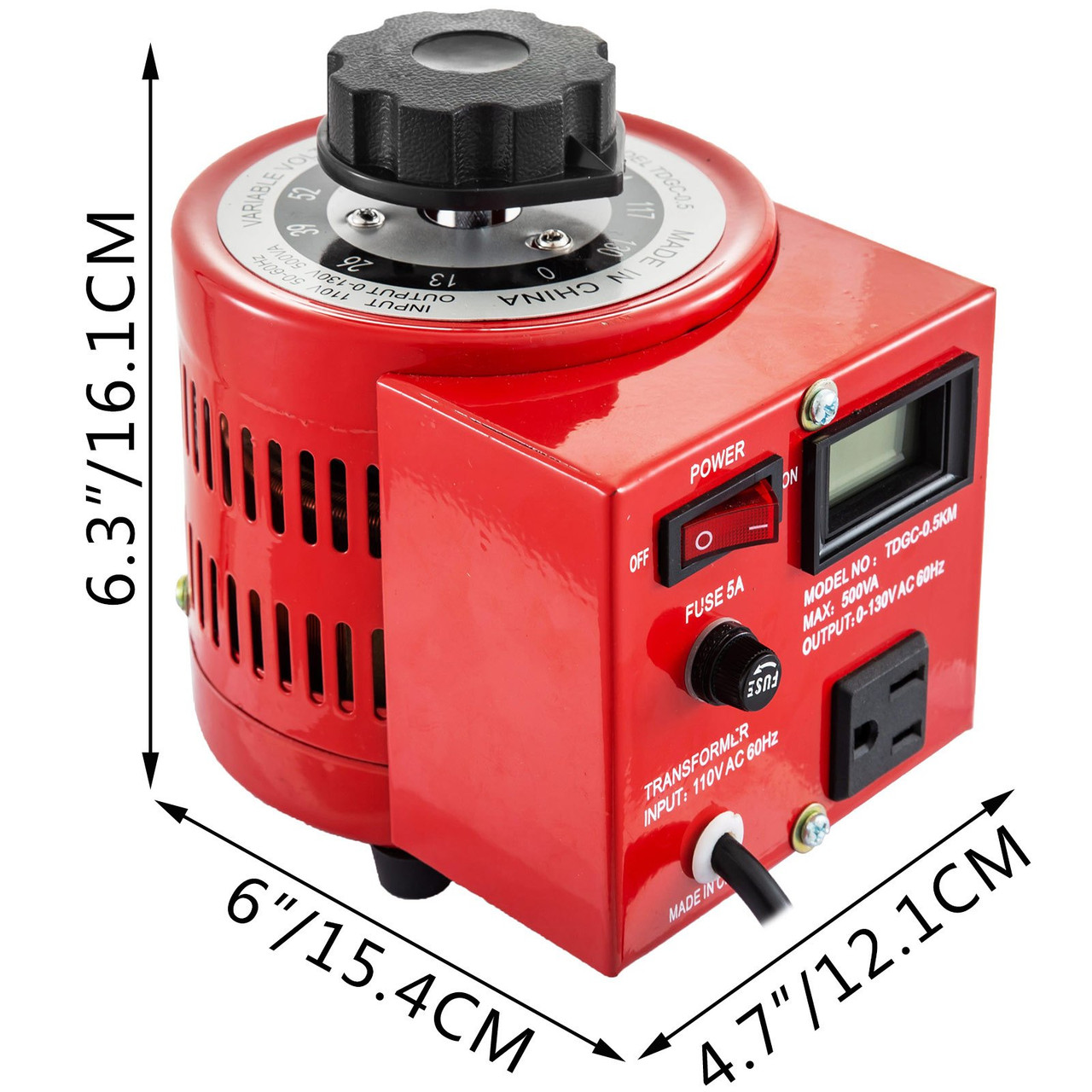 Variable Transformer 500VA AC Voltage Digital Display 
 0-130V 110V AC 60 Hz