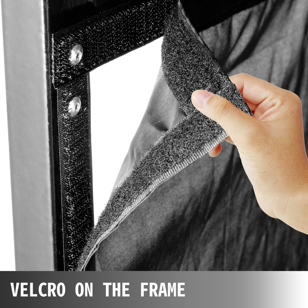 Dj Event Facade White/black Scrim Metal Frame Booth + 20" X 40" Flat Table Top
