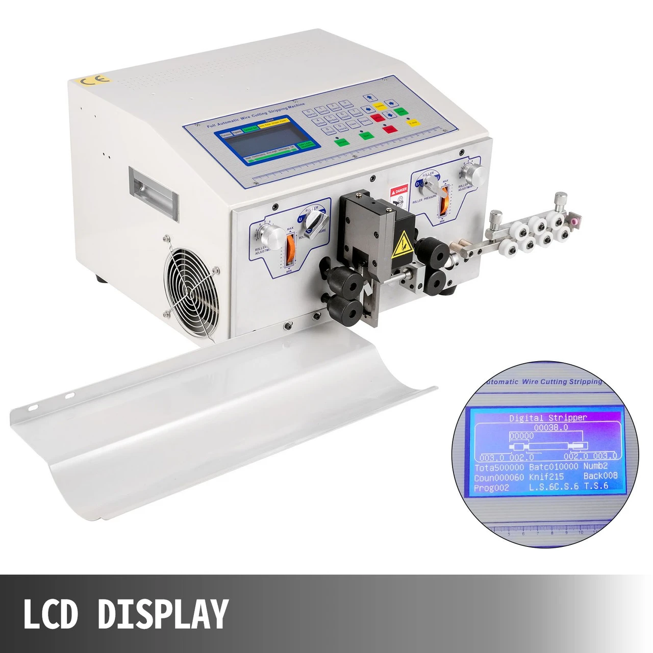 SWT508-JE Automatic Wire Stripper Machine 0.1-8 mmy, Computer Sheathed Wire Cutting and Stripping Machine Hard Tungsten Steel Blade, Wire Stripping Machine Four Wheel Drive