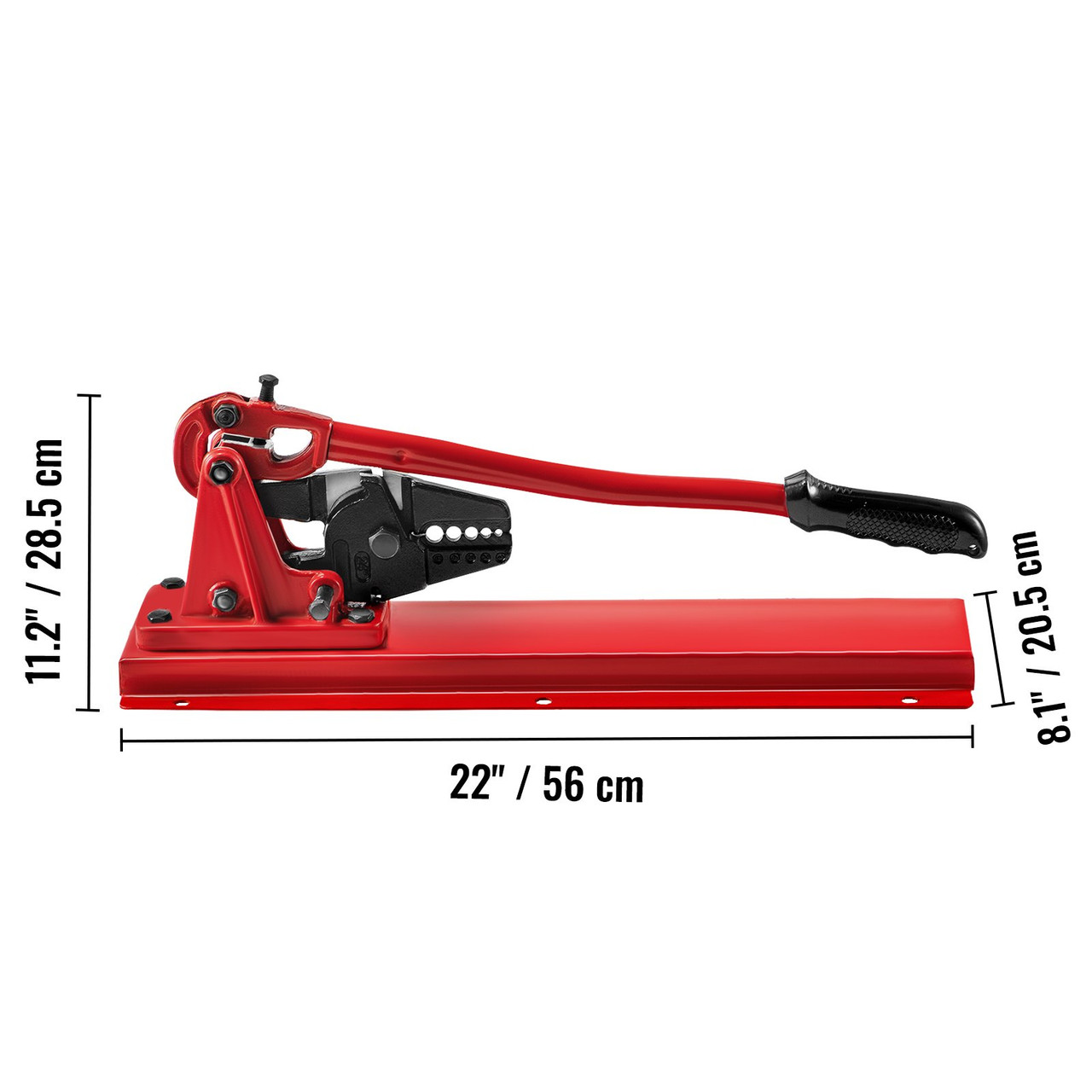 Bench Type Hand Swager, 24" Bench Type Swaging Tool, Bench Type Crimper for 1/16" 3/32" 1/8" 5/32" 3/16", CRV (HRC 35-45 Degree) Bench Type Crimping Tool, Bench Swager Tool for Cable Wire Rope