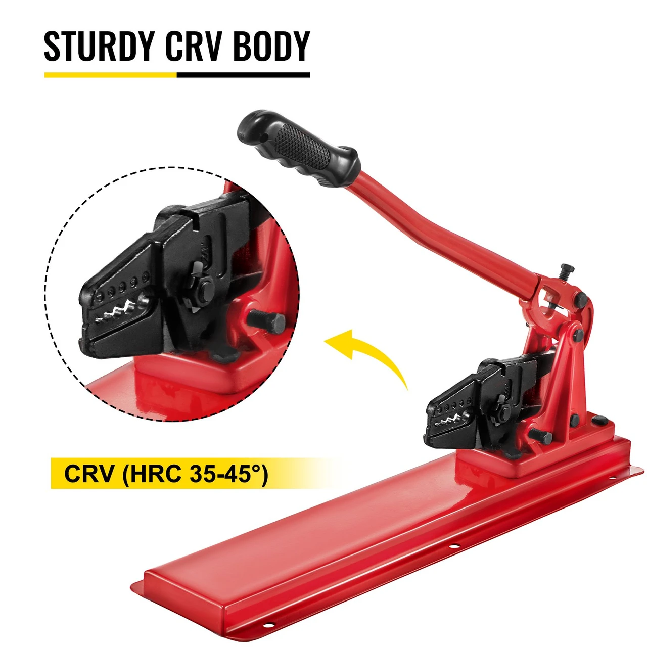 Bench Type Hand Swager, 24" Bench Type Swaging Tool, Bench Type Crimper for 1/16" 3/32" 1/8" 5/32" 3/16", CRV (HRC 35-45 Degree) Bench Type Crimping Tool, Bench Swager Tool for Cable Wire Rope