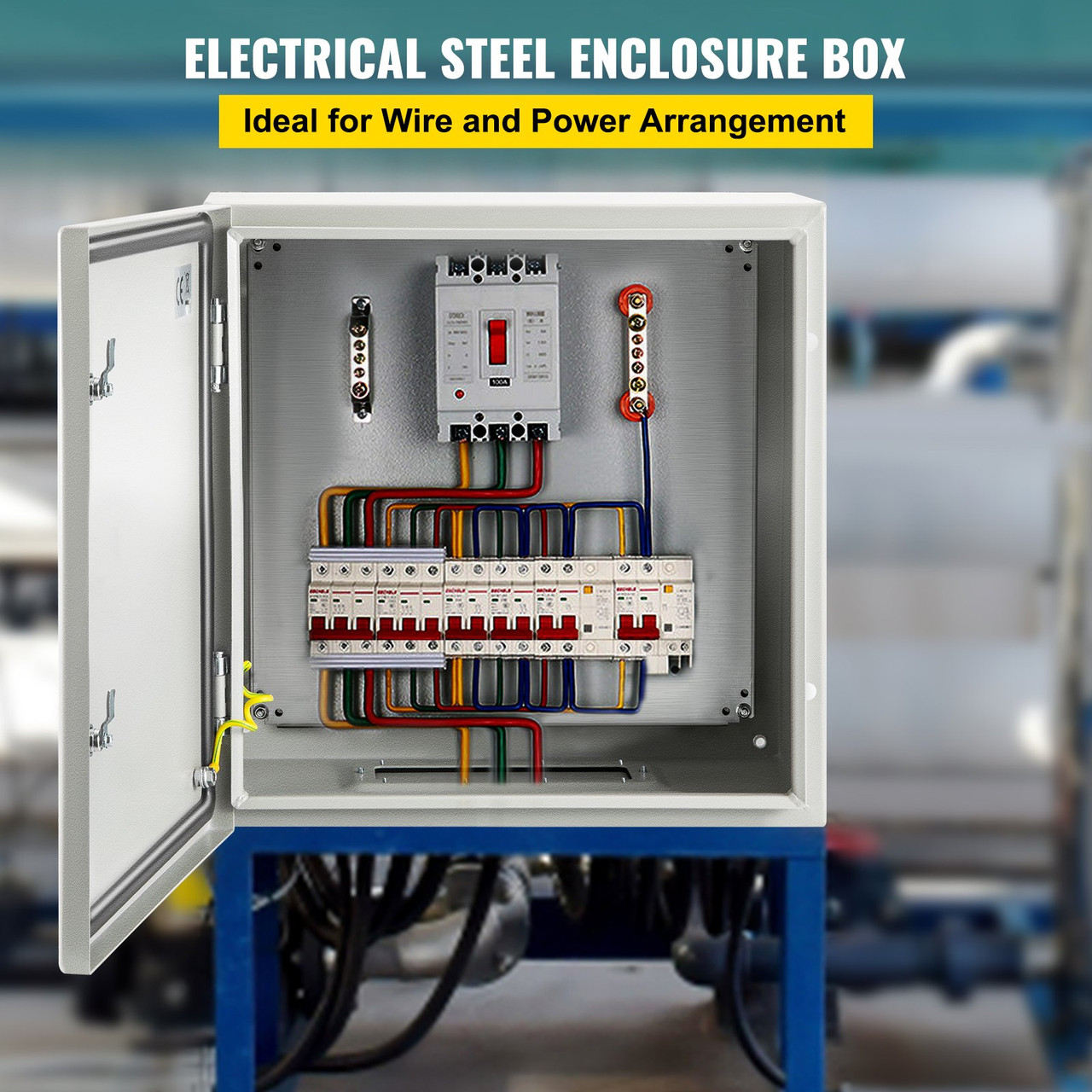 Steel Electrical Box Electrical Enclosure Box 24x24x12'' Carbon Steel IP65