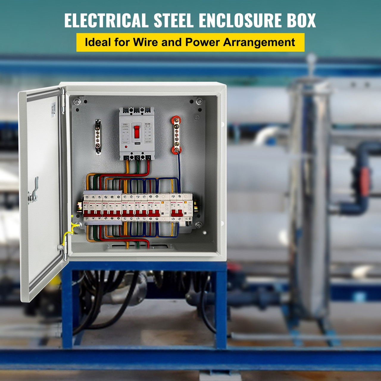 Steel Electrical Box Electrical Enclosure Box 8 x 8 x6'' Carbon Steel IP65
