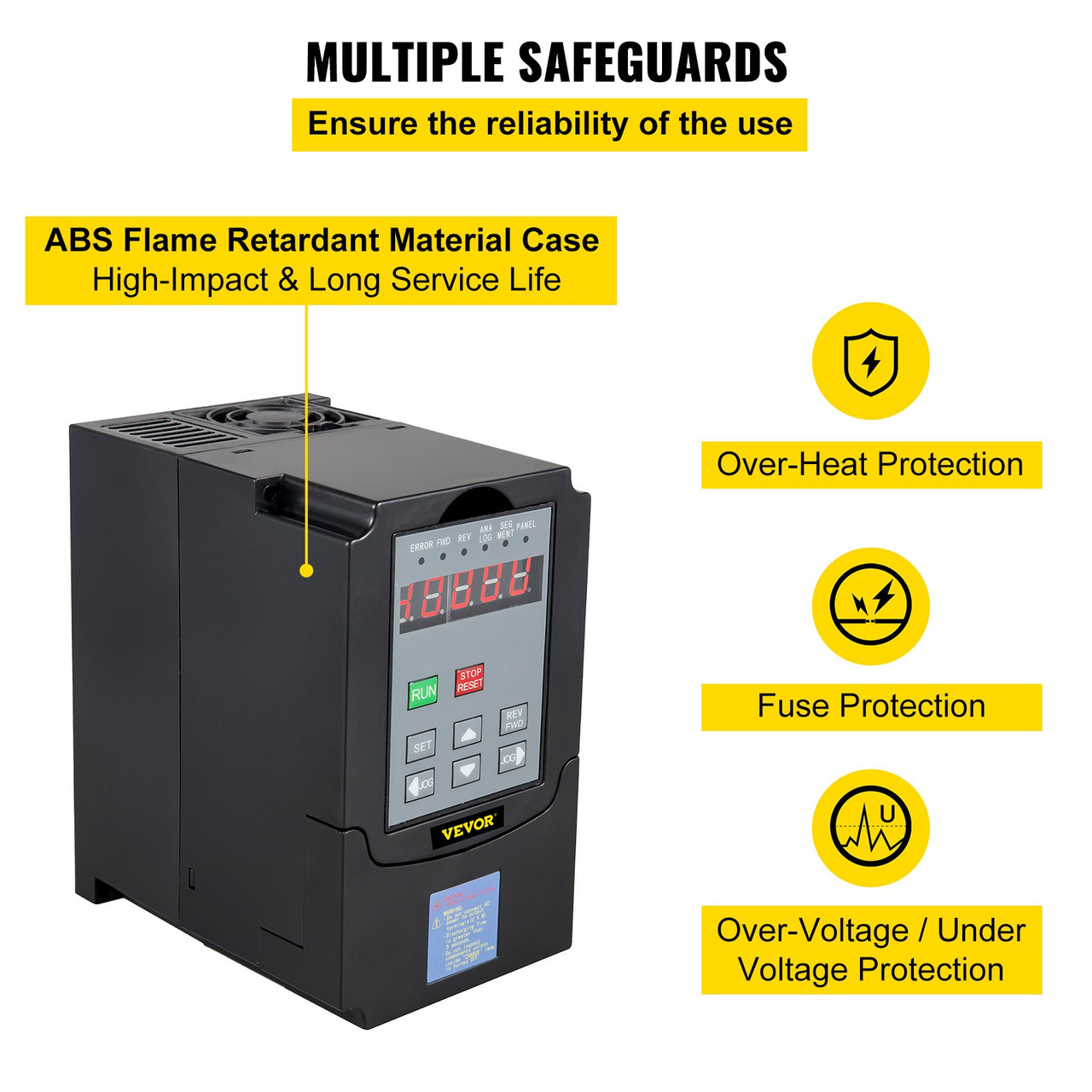 Control CNC VFD 220V 7.5 KW 10HP Variable Frequency Drive 50A CNC Motor Drive Controller Inverter Converter 400 Hz 1 or 3 Phase Input 3 Phase Output for Spindle Motor Speed Control