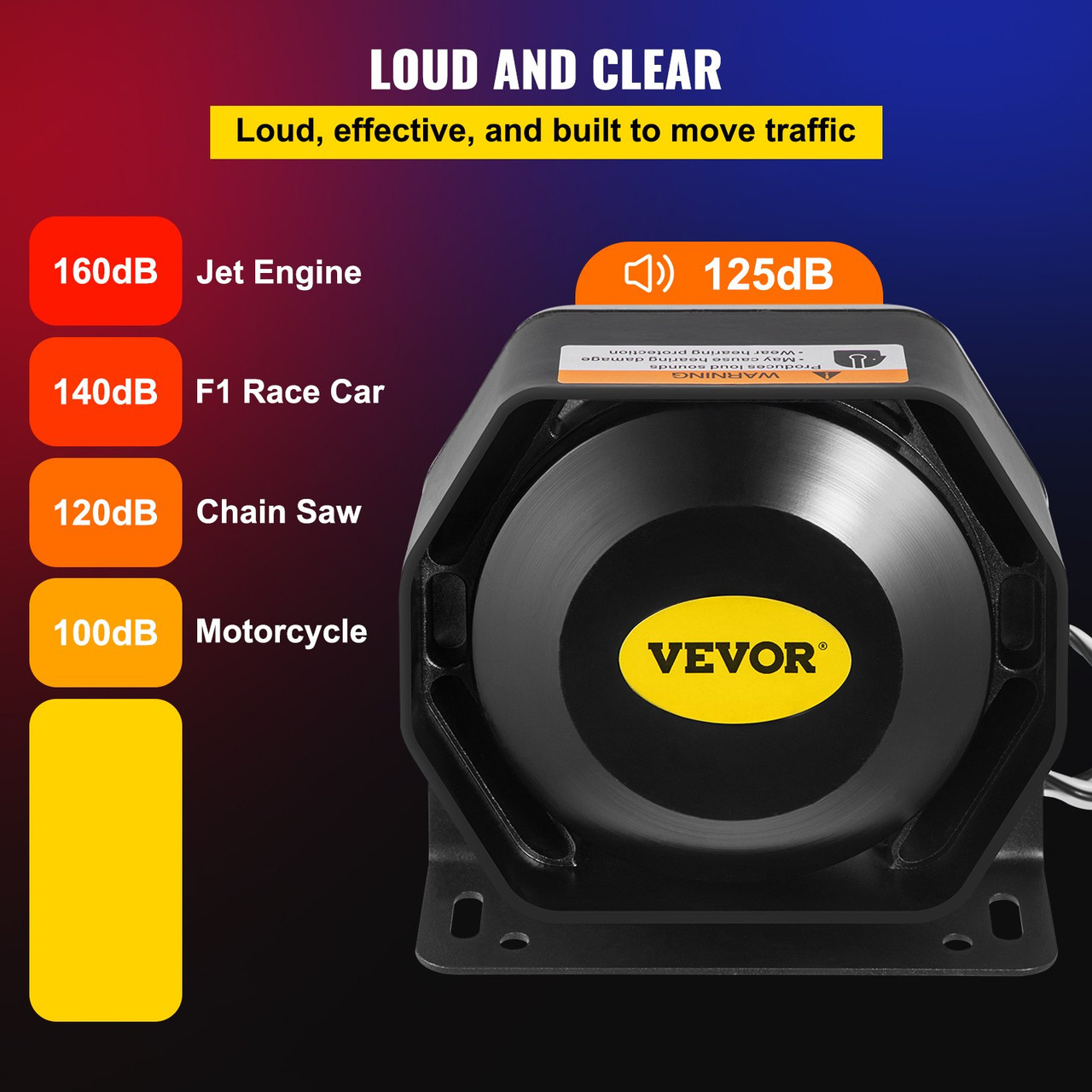 200W Siren Bundle 8 Tones Emergency Warning Siren with PA Speaker MIC System Vehicle Siren Box Fit for Police, Ambulance, Fire Fighting and Engineer Vehicles