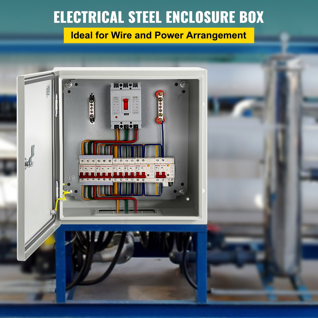 Steel Create Box Steel Electrical Box Electrical Enclosure Box 12x12x8'' Carbon Steel IP65