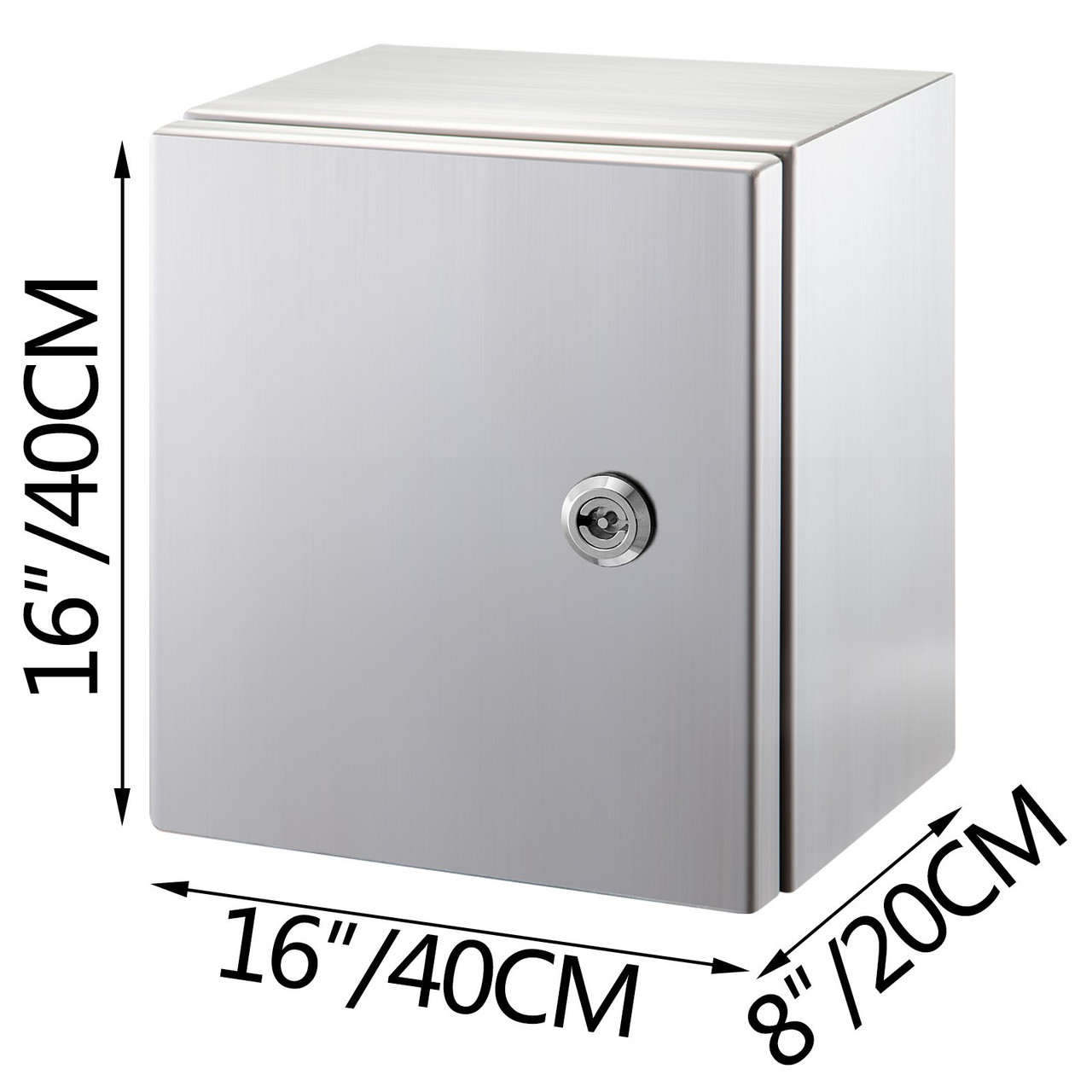 Outdoor Weatherproof Box 16 x 16 x 8 inches 304SS NEMA4X Wall Mounted Enclosure Suitable for Storage