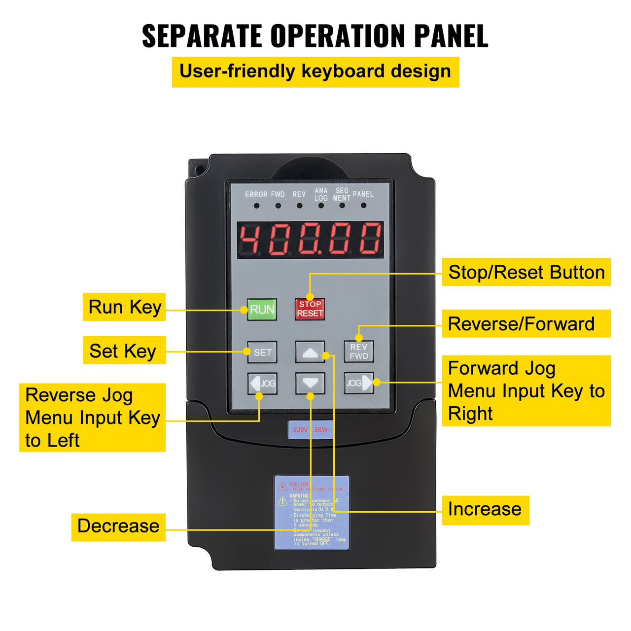 Variable Frequency Drive VFD 1.5KW 220V 2HP CNC Motor Inverter Converter