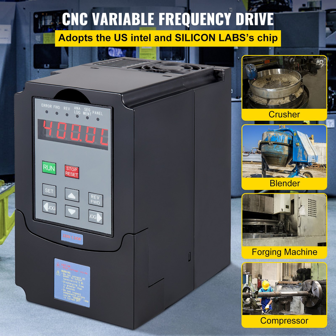 Variable Frequency Drive VFD 1.5KW 220V 2HP CNC Motor Inverter Converter