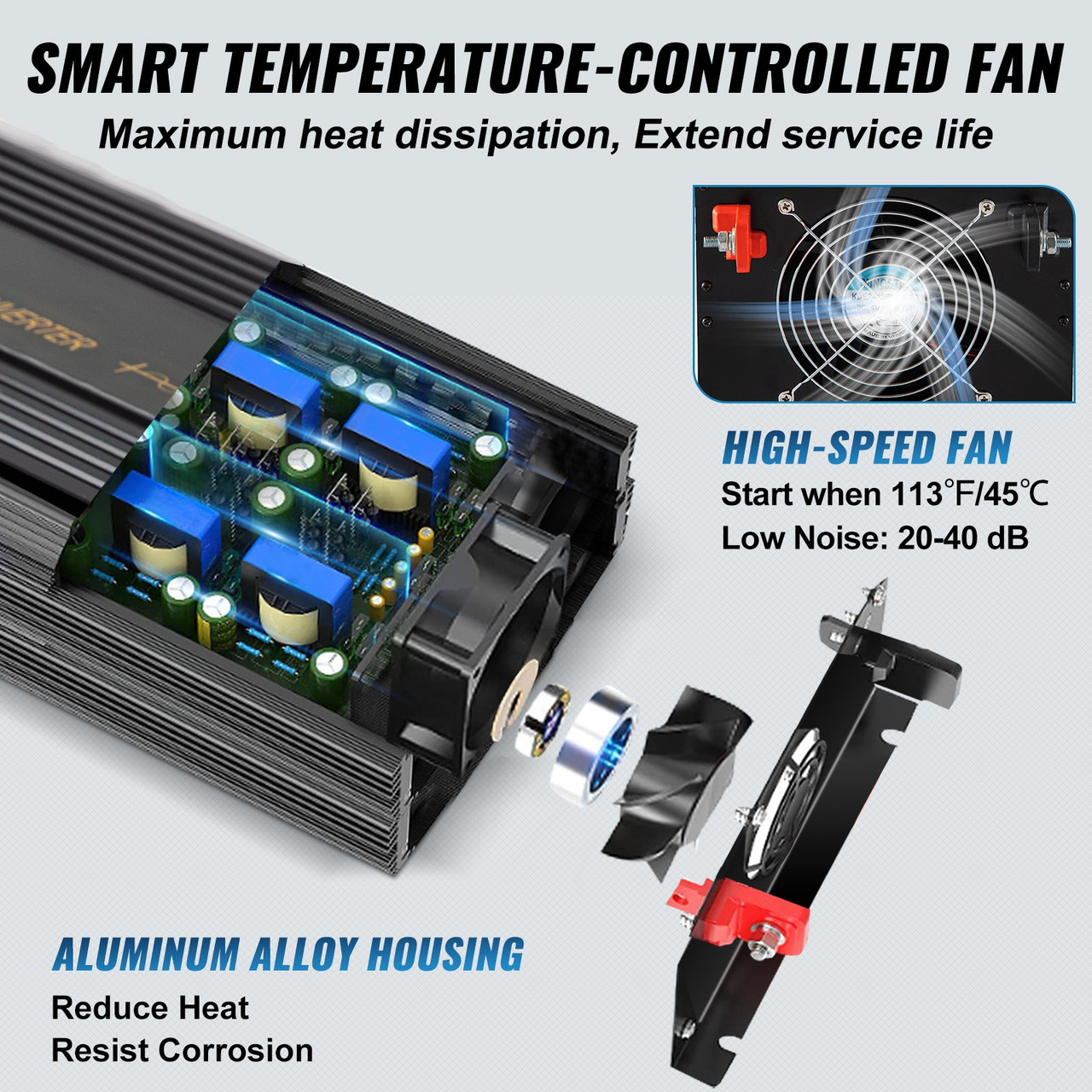 Pure Sine Wave Inverter Power Inverter 3000W DC24V to AC120V Inverter LCD