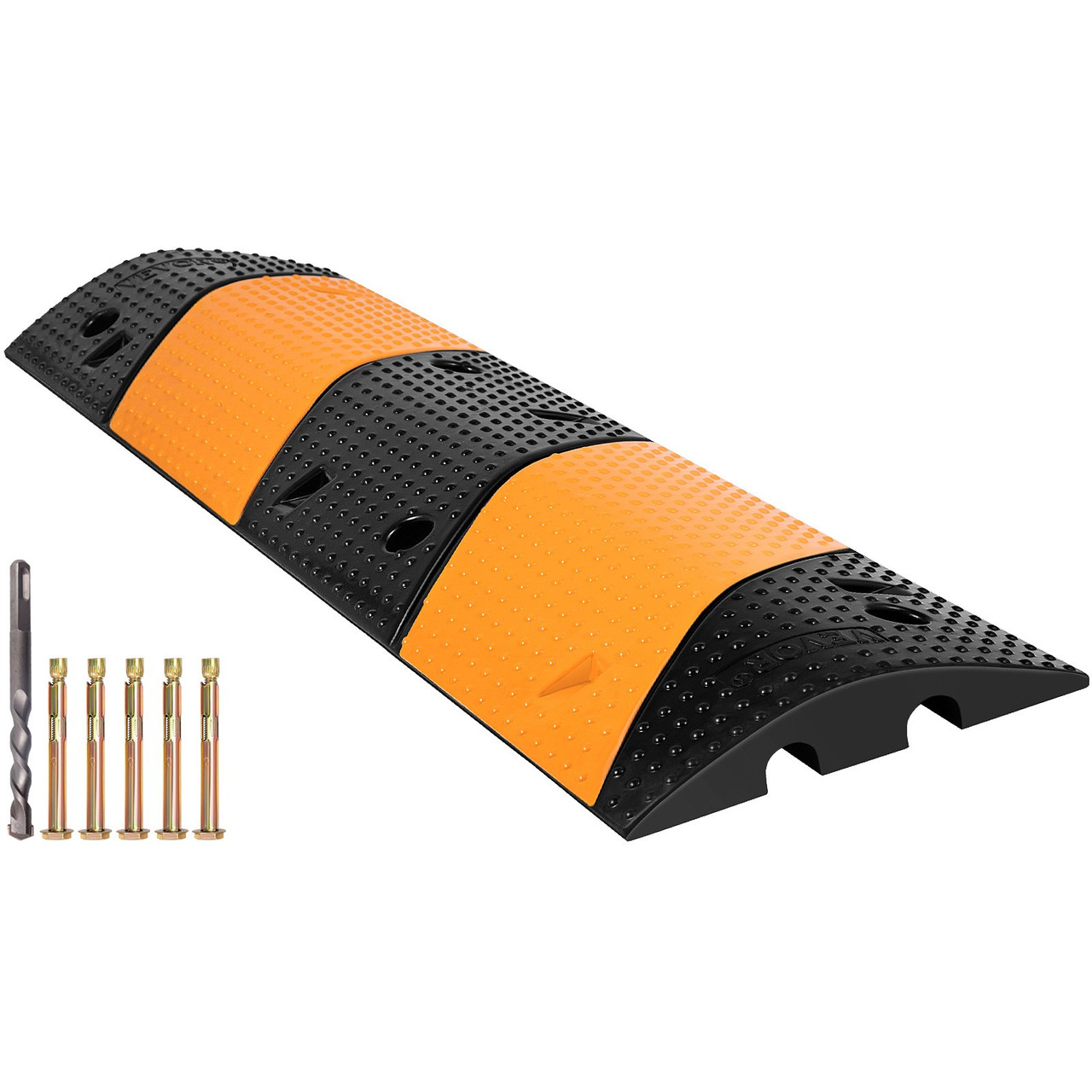 Modular Rubber Speed Bump Driveway Cable Protector Ramp 3.3 Ft 2 Channel